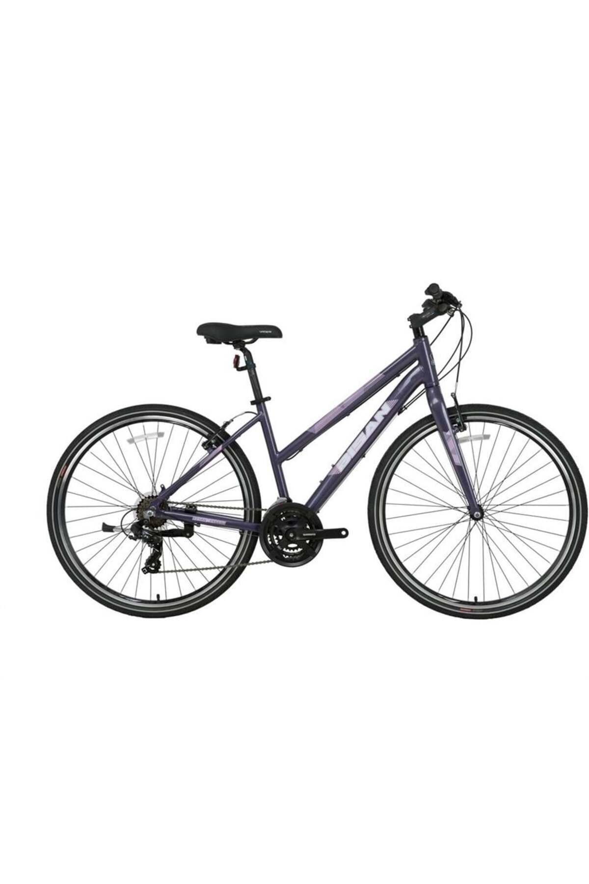 Elioure Kadın Şehir Bisikleti 45cm 28 Jant 21 Vites Metalik Gri Mavi Beyaz