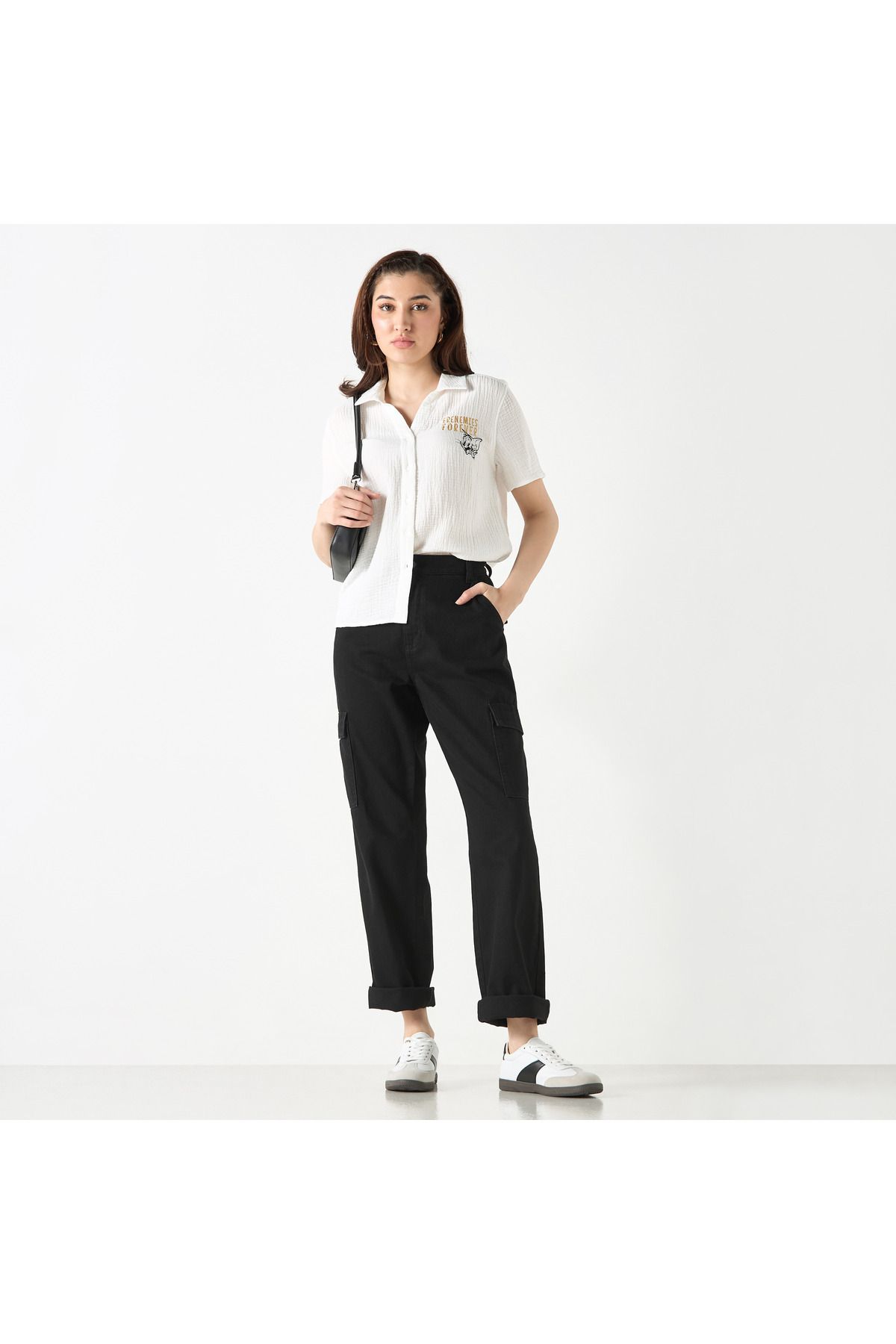 SP Characters-Tom and Jerry Embroidered Shirt with Short Sleeves 2