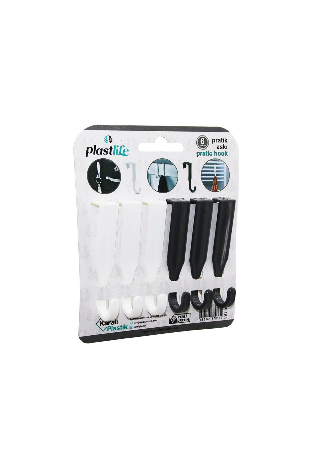 Light up 6PCS - TEK KOLLU   ÇOK AMAÇLI - TAK ÇIKAR  PRATİK PLASTİK ASKI