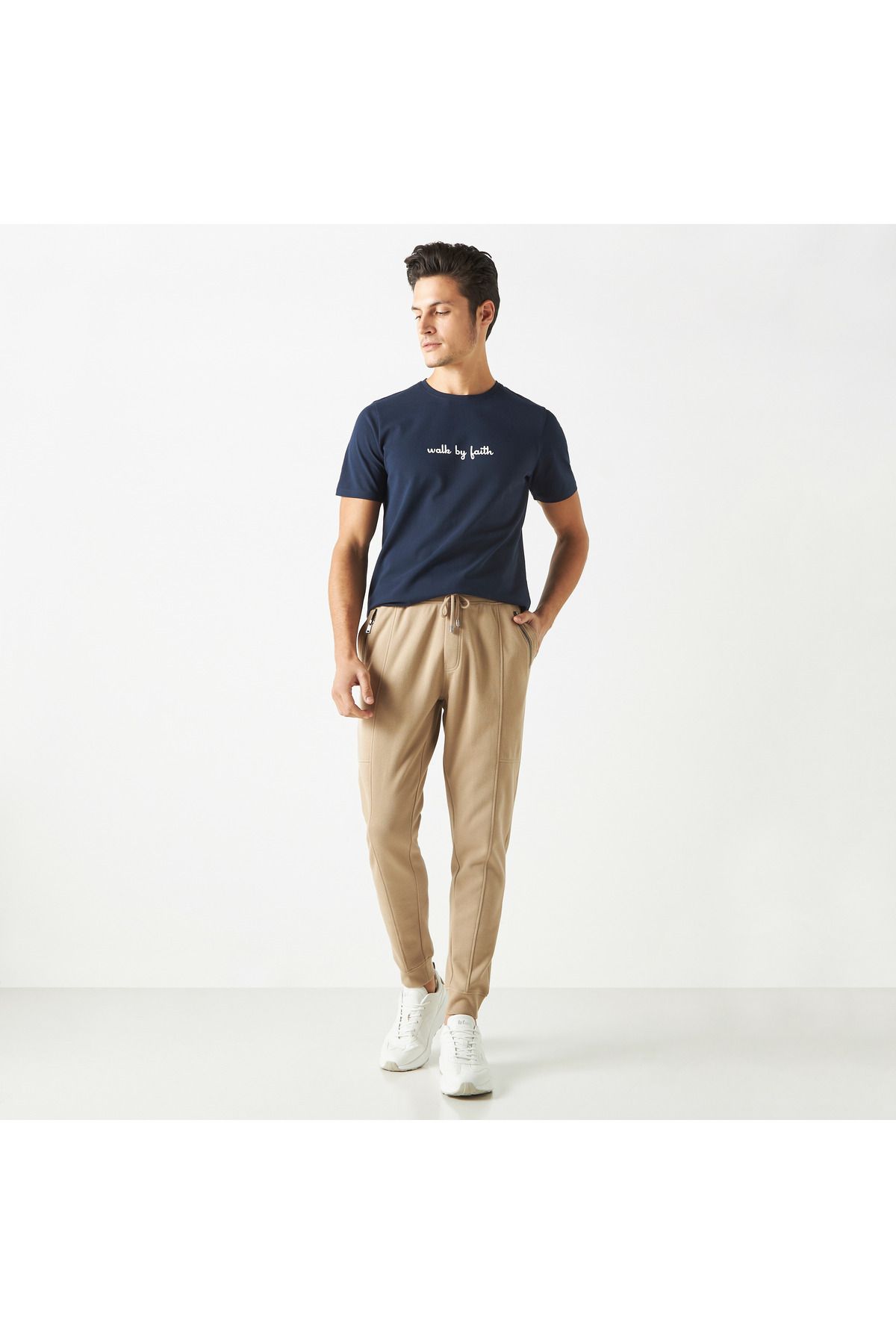 Iconic-Solid Joggers with Drawstring Closure and Pockets 2