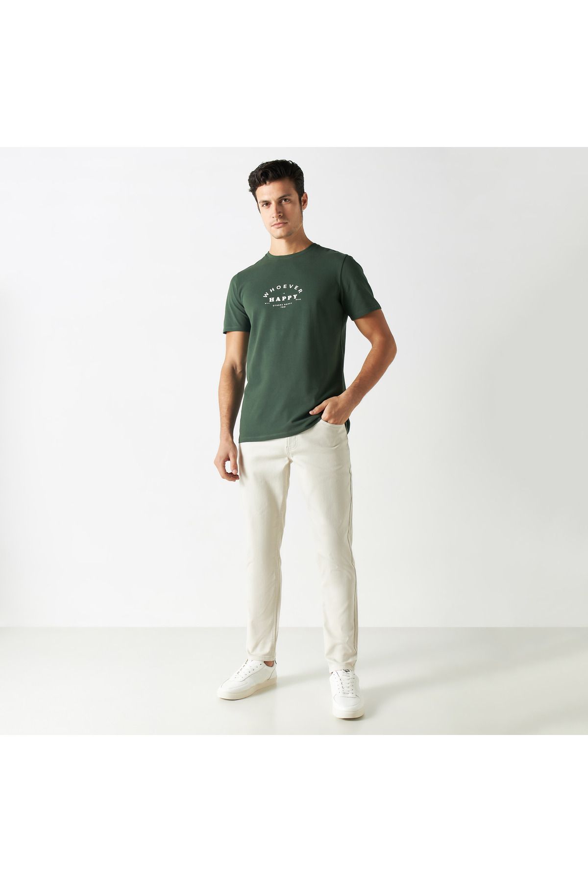 Iconic-Soft Knit Trousers with Button Closure and Pockets 2