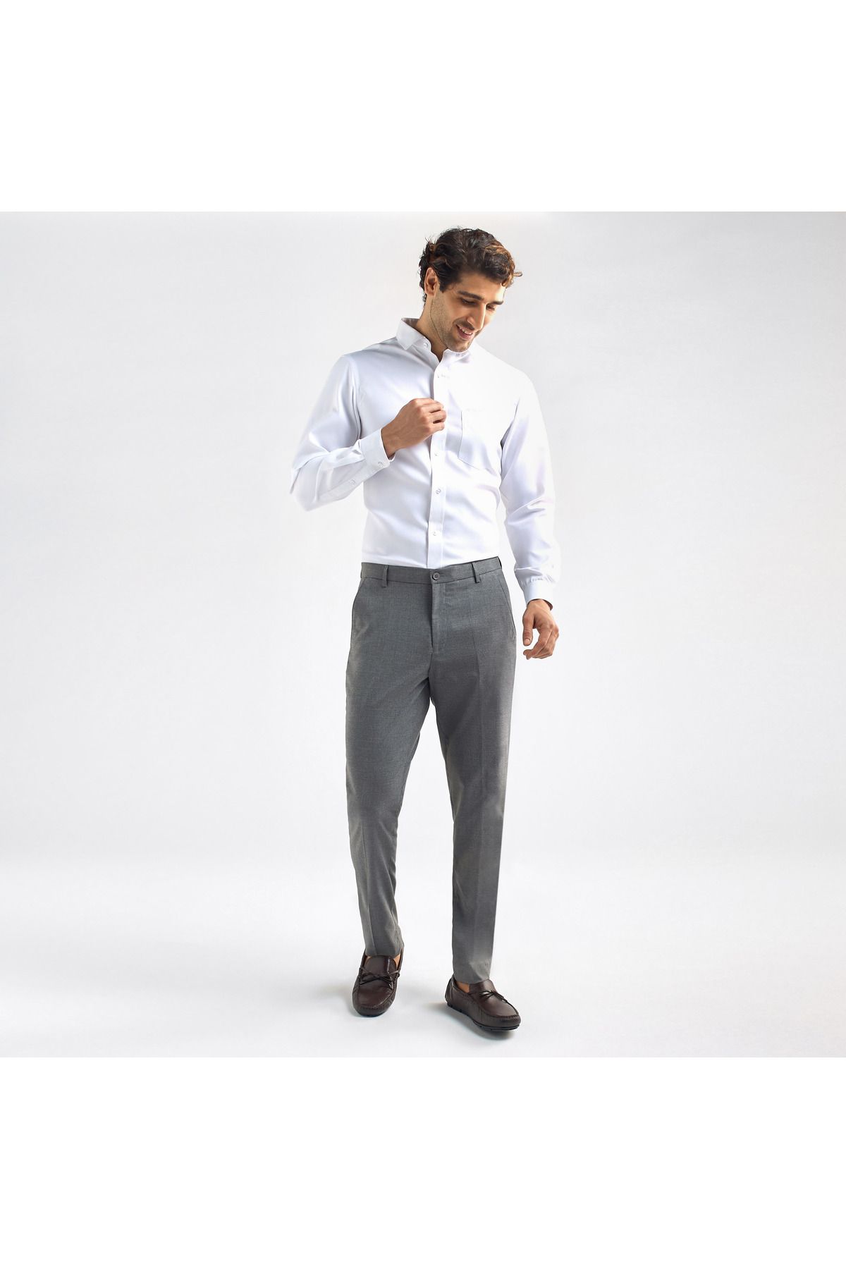 FAV-Slim Fit Flexi Waist Trousers with Pockets 2