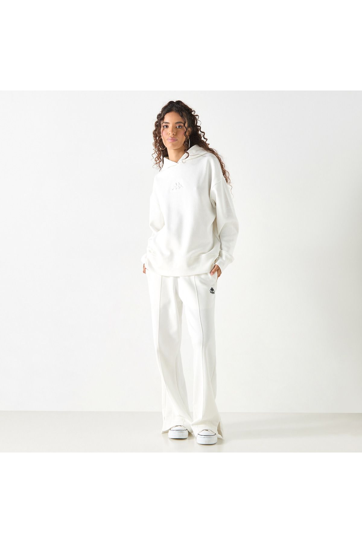 Kappa-Wide Leg Track Pants with Drawstring Closure and Pockets 2