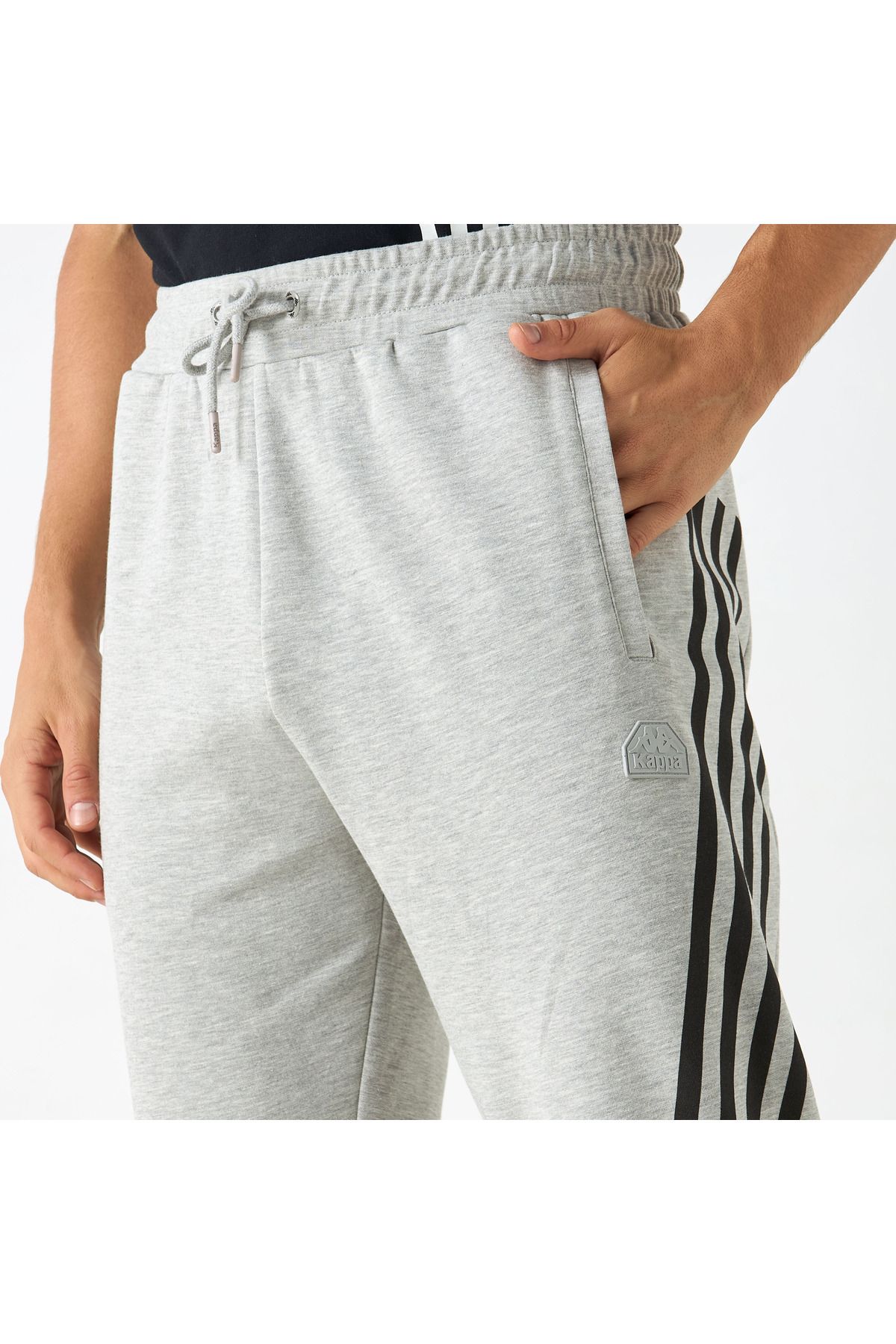 Kappa-Striped Detail Joggers with Drawstring Closure and Pockets 4