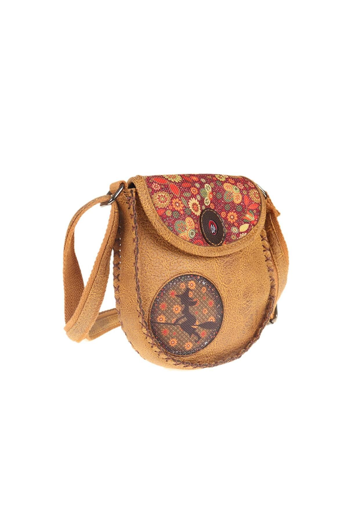 Attach-Mustard Yellow Braided - Witch Design Crossbody Bag 2