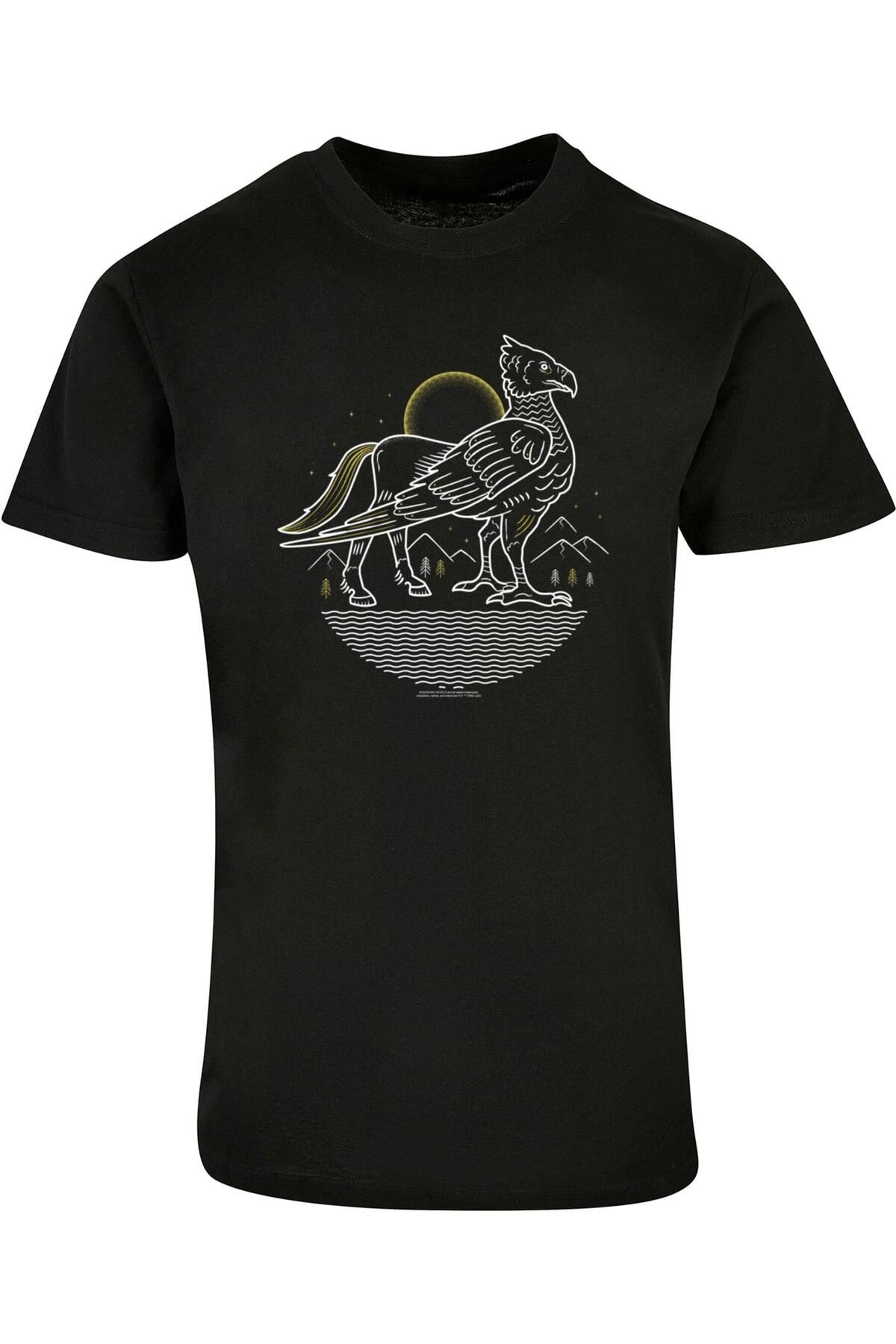 ABSOLUTE CULT-Harry Potter - Seidenschnabel Line Art Basic T-Shirt 1