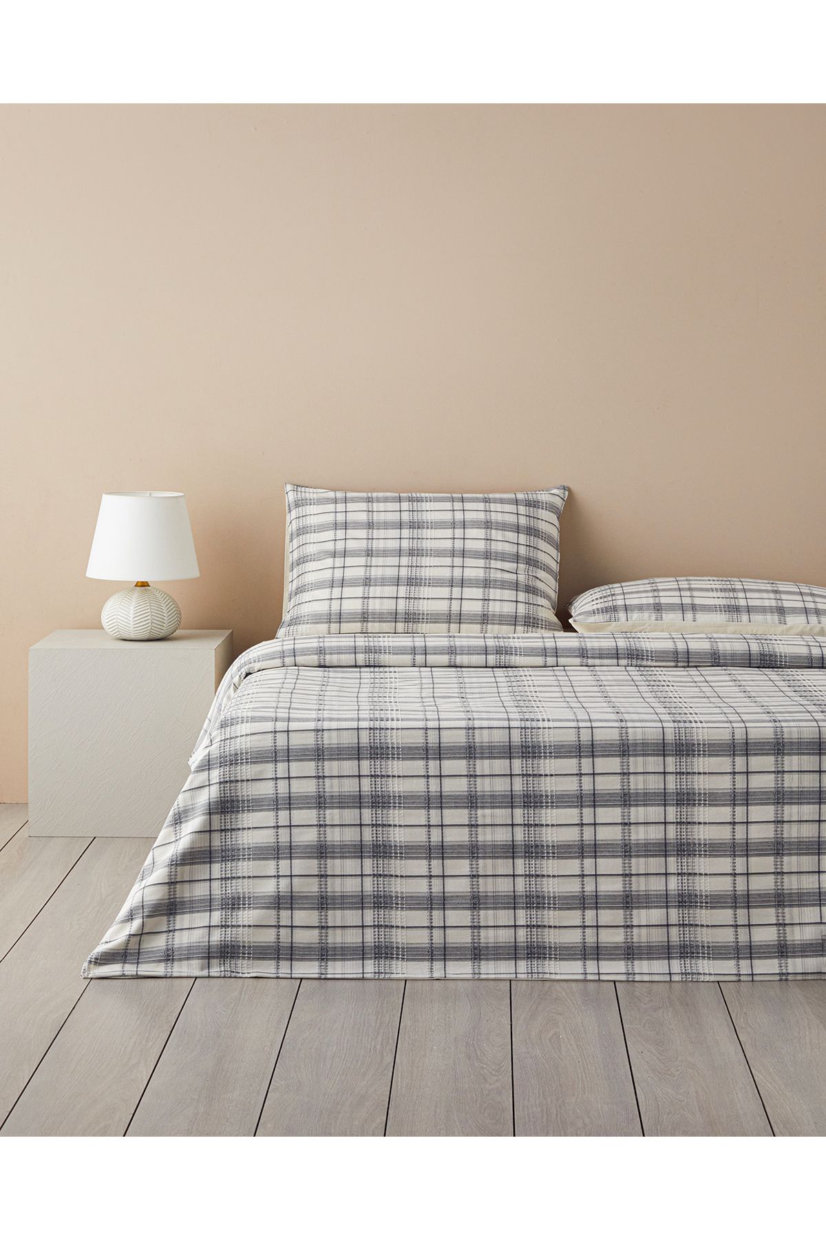 English Home Set Cuvertură De Pilota Grey Single Waffle Check Thread - 160x220 Cm - One Size