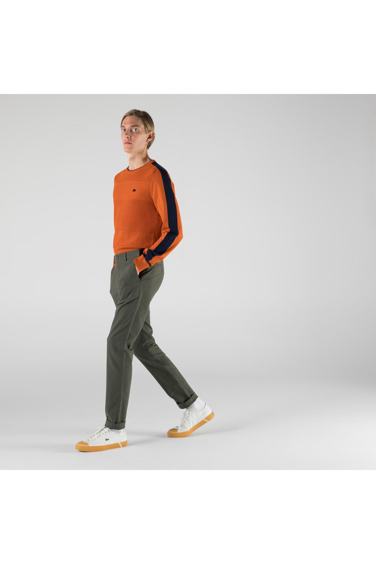 شلوار سبز مردانه باریک و اورجینال Lacoste