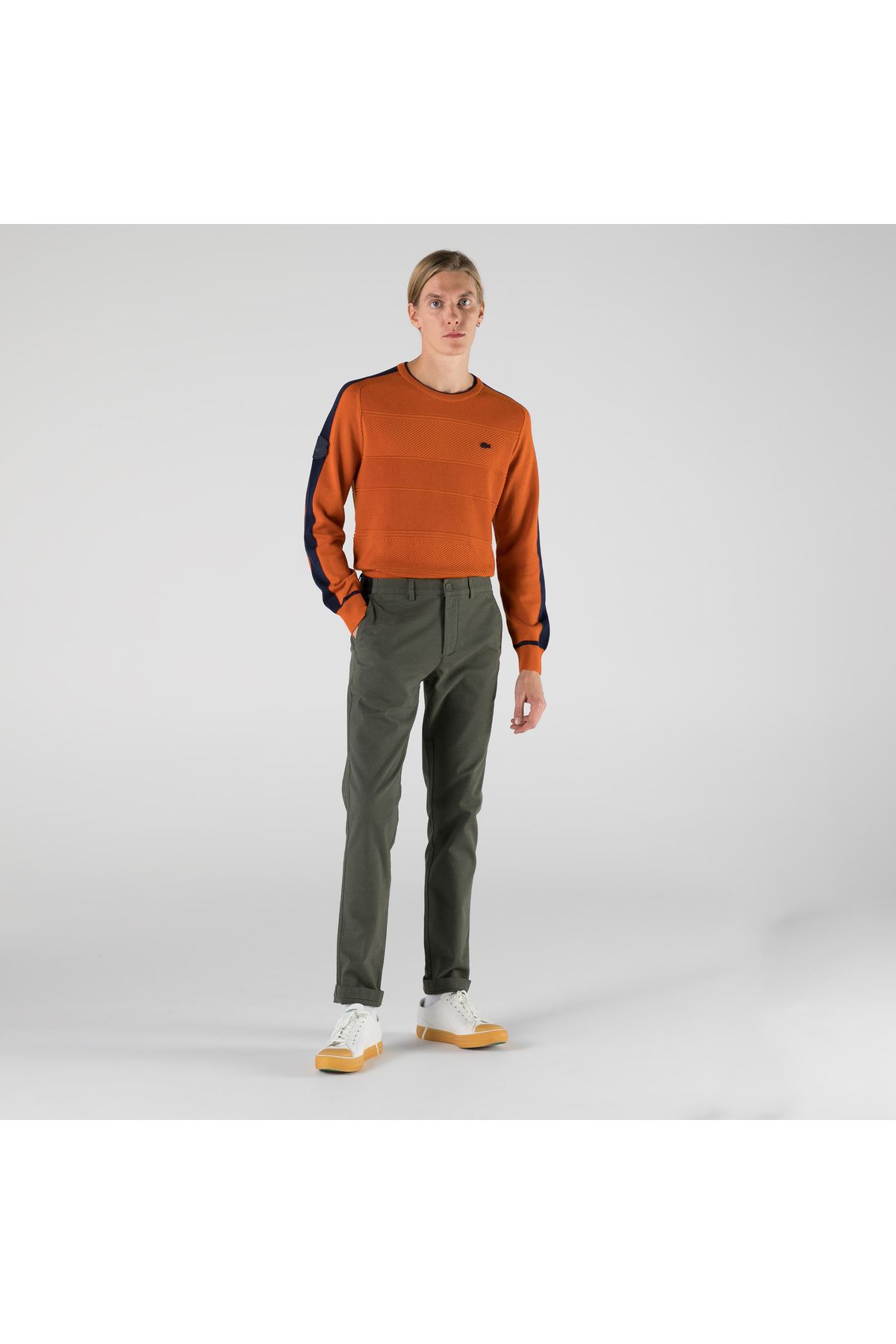 شلوار سبز مردانه باریک و اورجینال Lacoste
