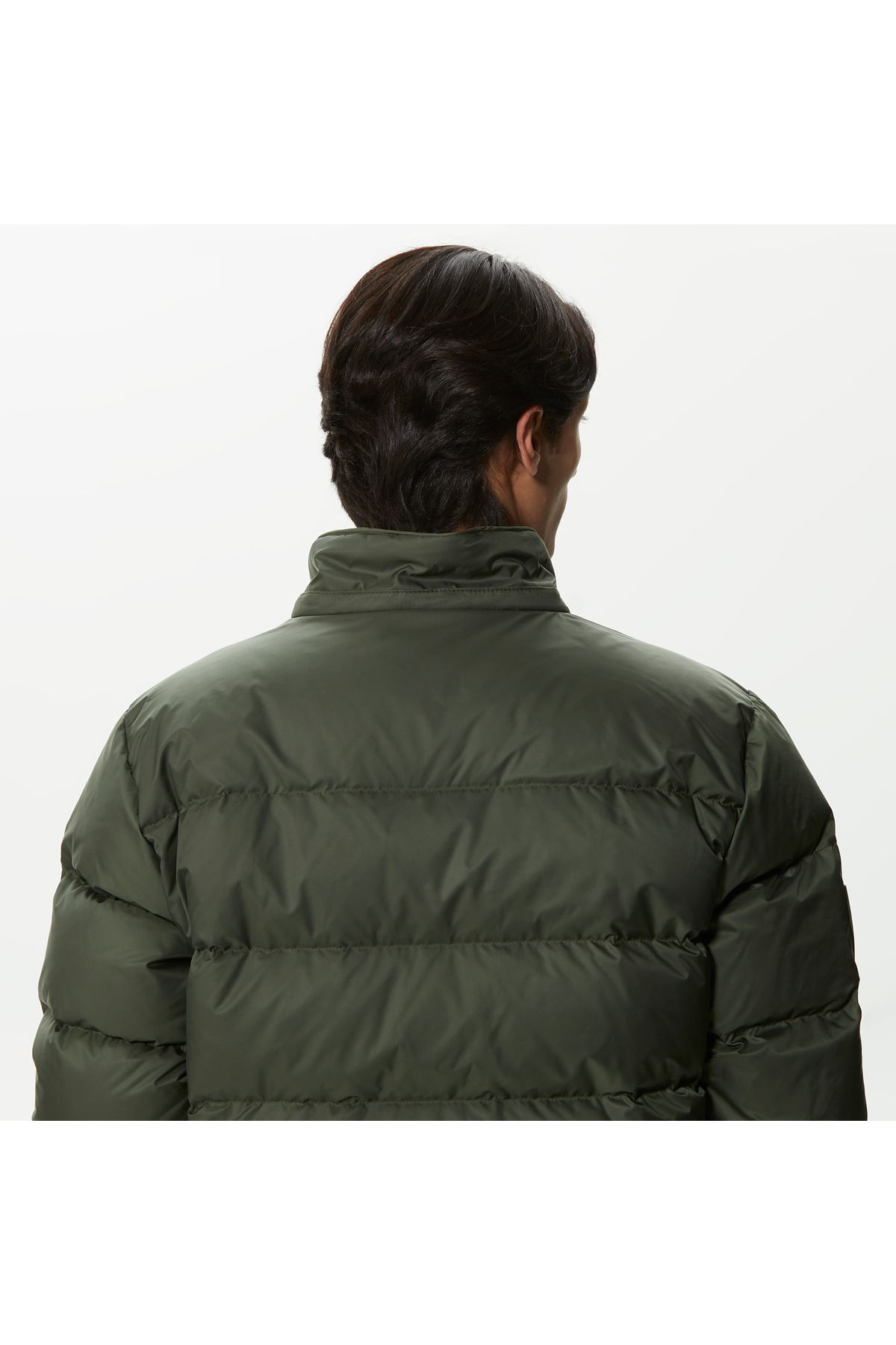 کاپشن سبز مردانه مانتو کلاهدار تیره اورجینال Lacoste