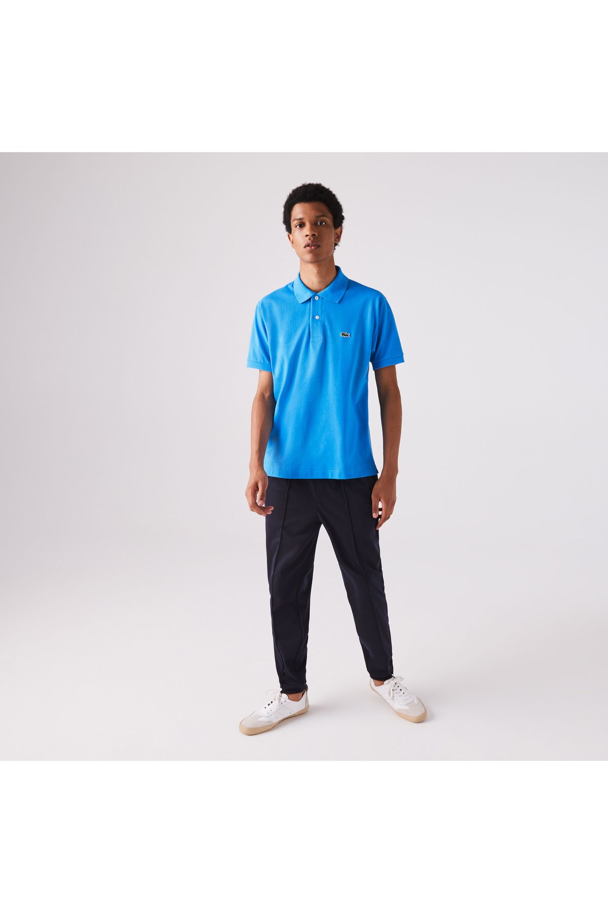تی شرت یقه پولو آبی مردانه کلاسیک Fit L1212 چوگان Lacoste