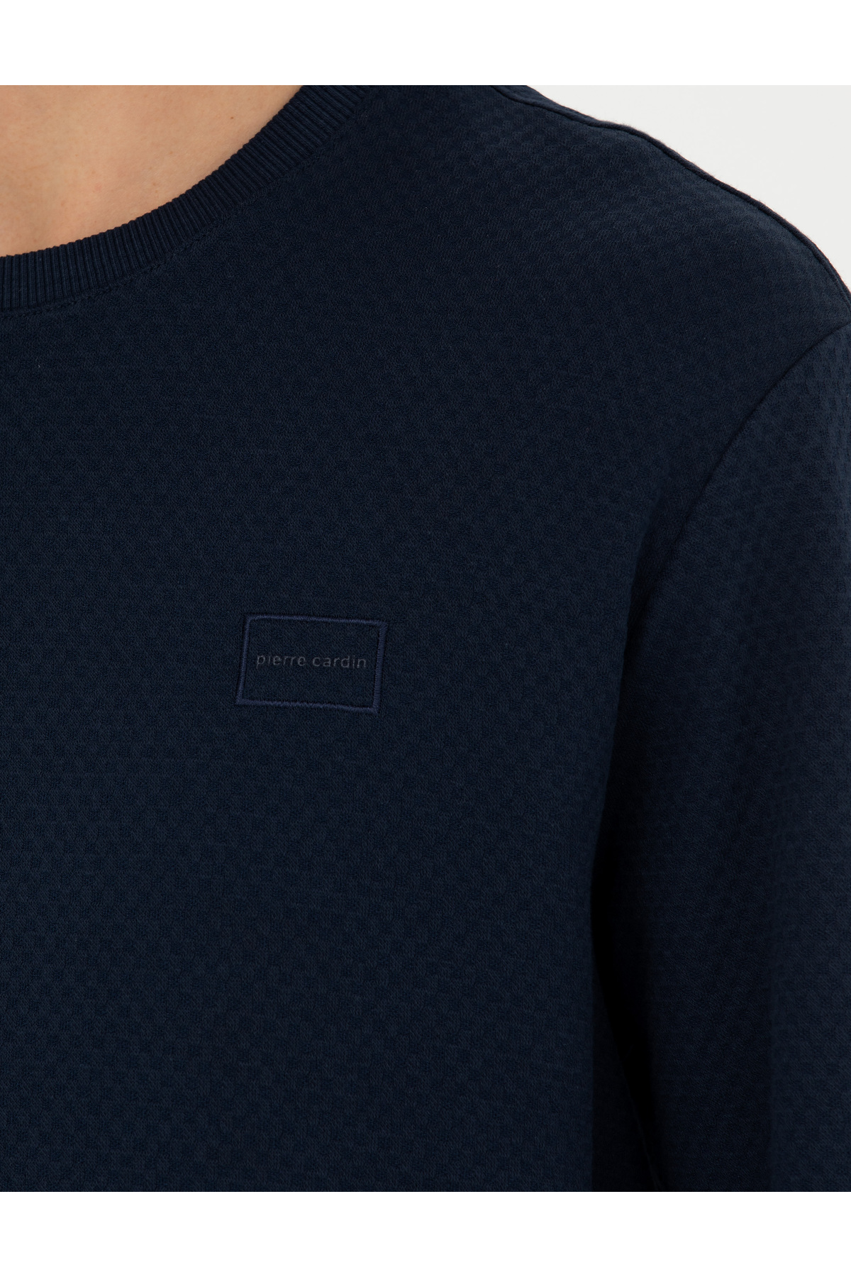 Pierre Cardin Koyu Lacivert Regular Fit Bisiklet Yaka Sweatshirt 50279557-VR100 görsel 7