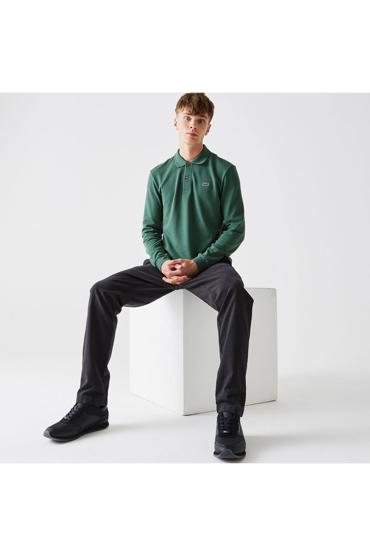 شلوار مشکی مردانه شلوارهای اورجینال Lacoste