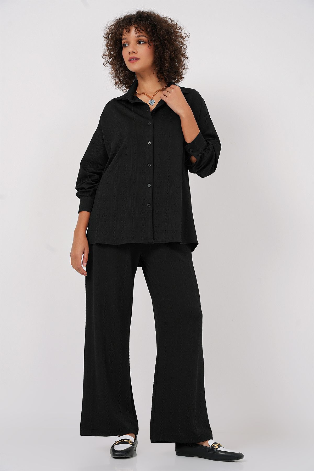 Bigdart-6685 Black Shirt and Trousers Set 4