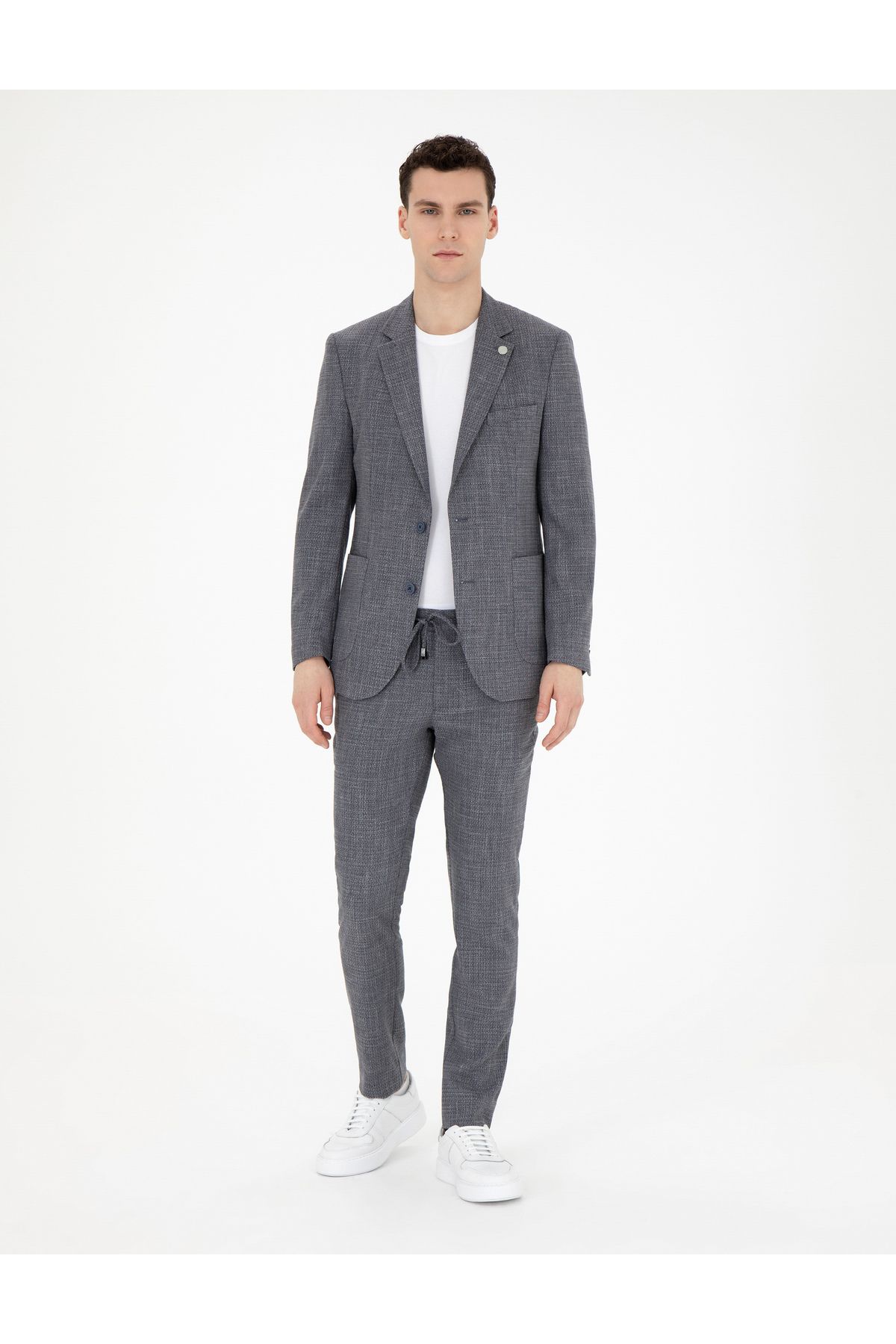 سابق آبی نیروی دریایی Slim Fit Suit 50285298-VR033 Pierre Cardin