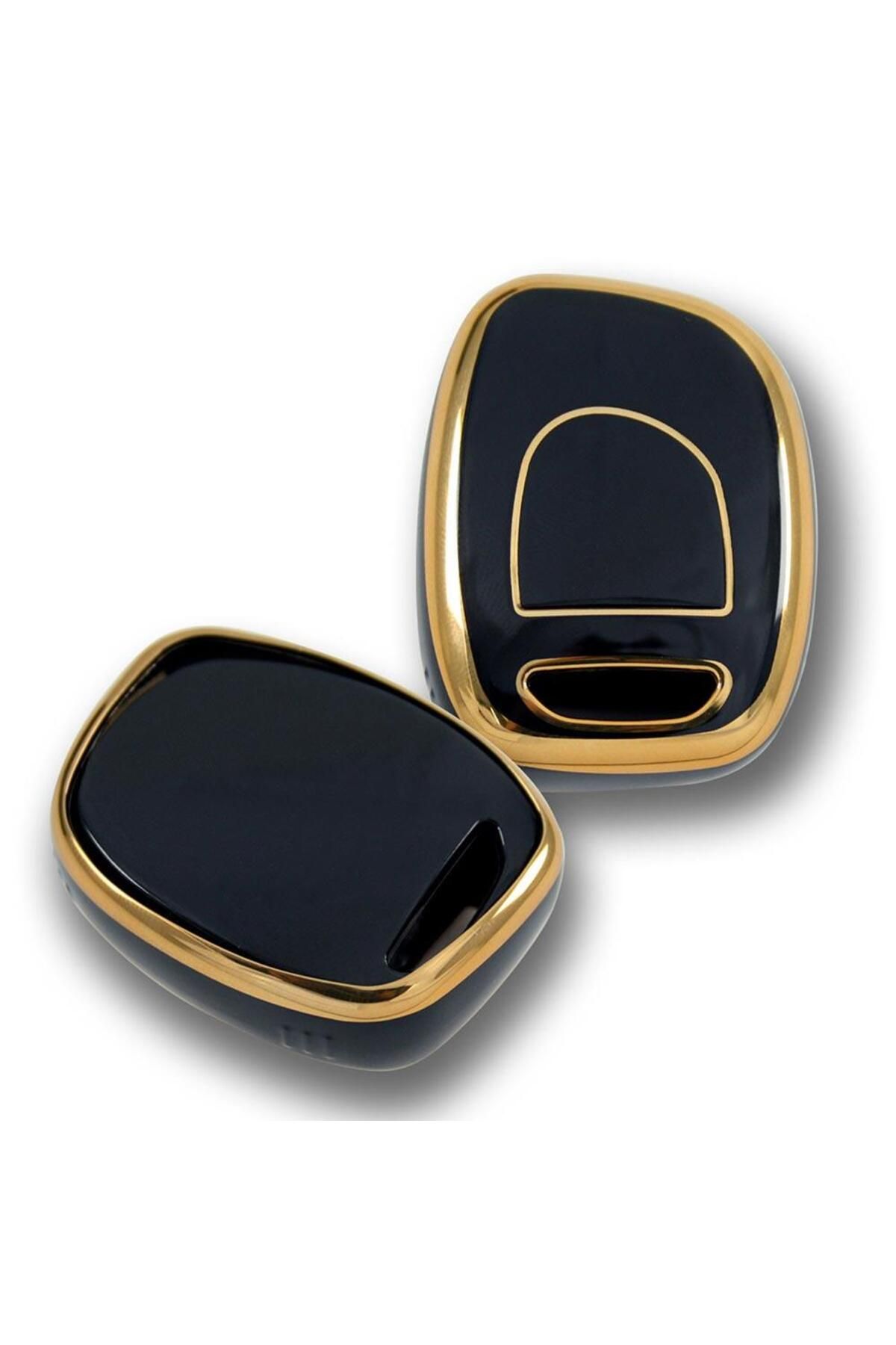 babikamium-Renault Clio 1, 2, Kangoo 1 Button Black Auto Key Control Container Case Auto Keychain 3