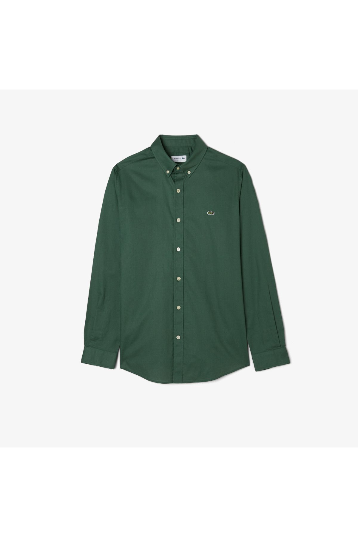 پیراهن / بلوز دکمه دار سبز مردانه Kollar Collar Button Slim Fit Lacoste