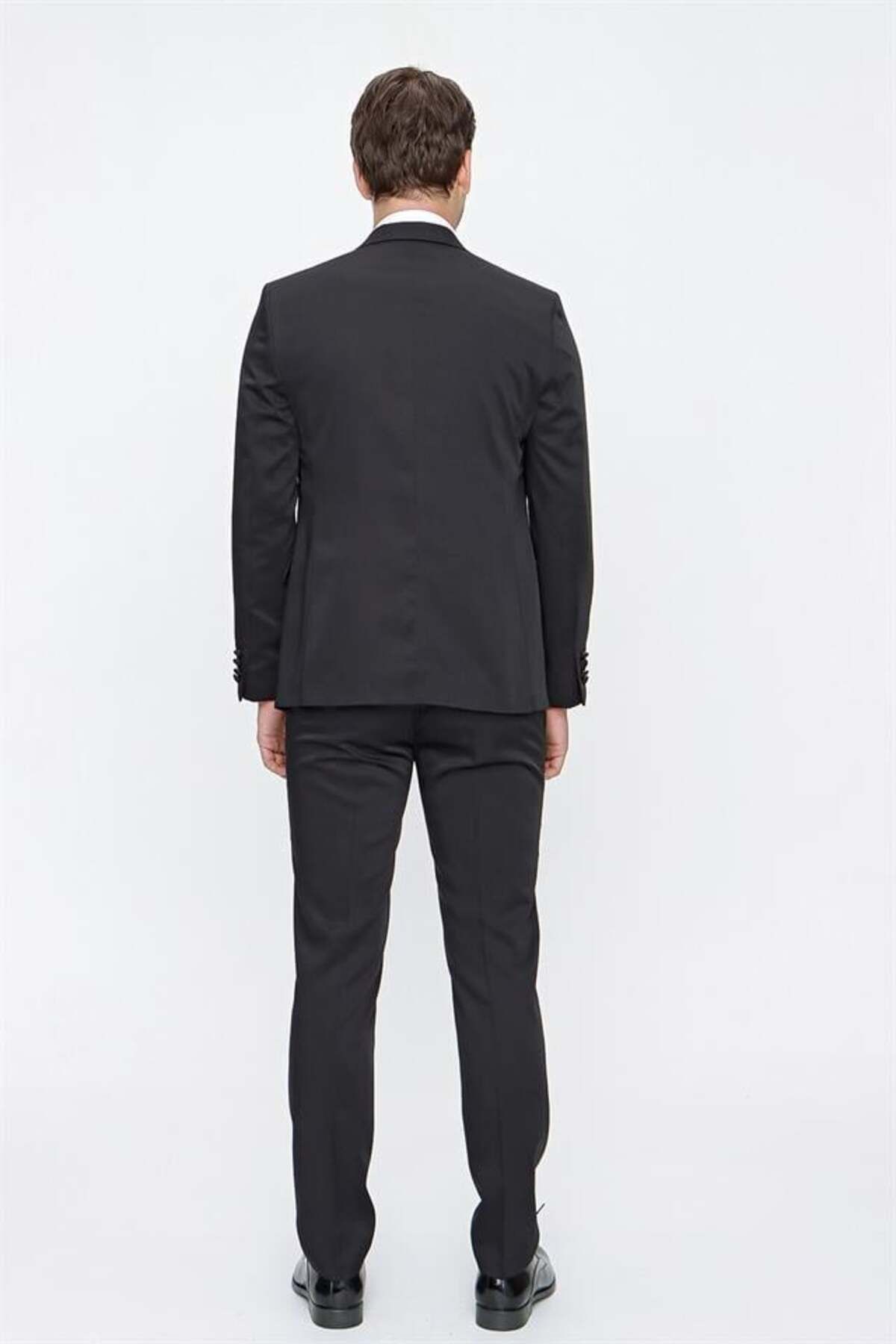 کت وشلوار مردانه PRIMER مشکی AMELOR MONO YAKA با جلیقه 6 قطره SLIM FIT TUXEDO TRAXEDO 1001220201 İmza