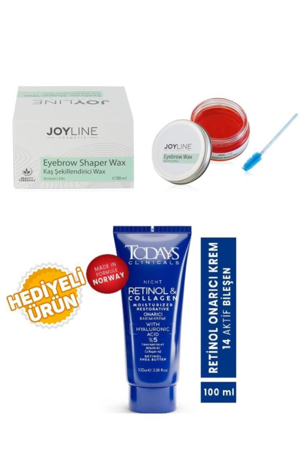 joy line Joyline Kaş Şekillendirici Ve Sabitleyici Wax 50ml+Todays Onarıcı Krem 100Ml Hediyeli