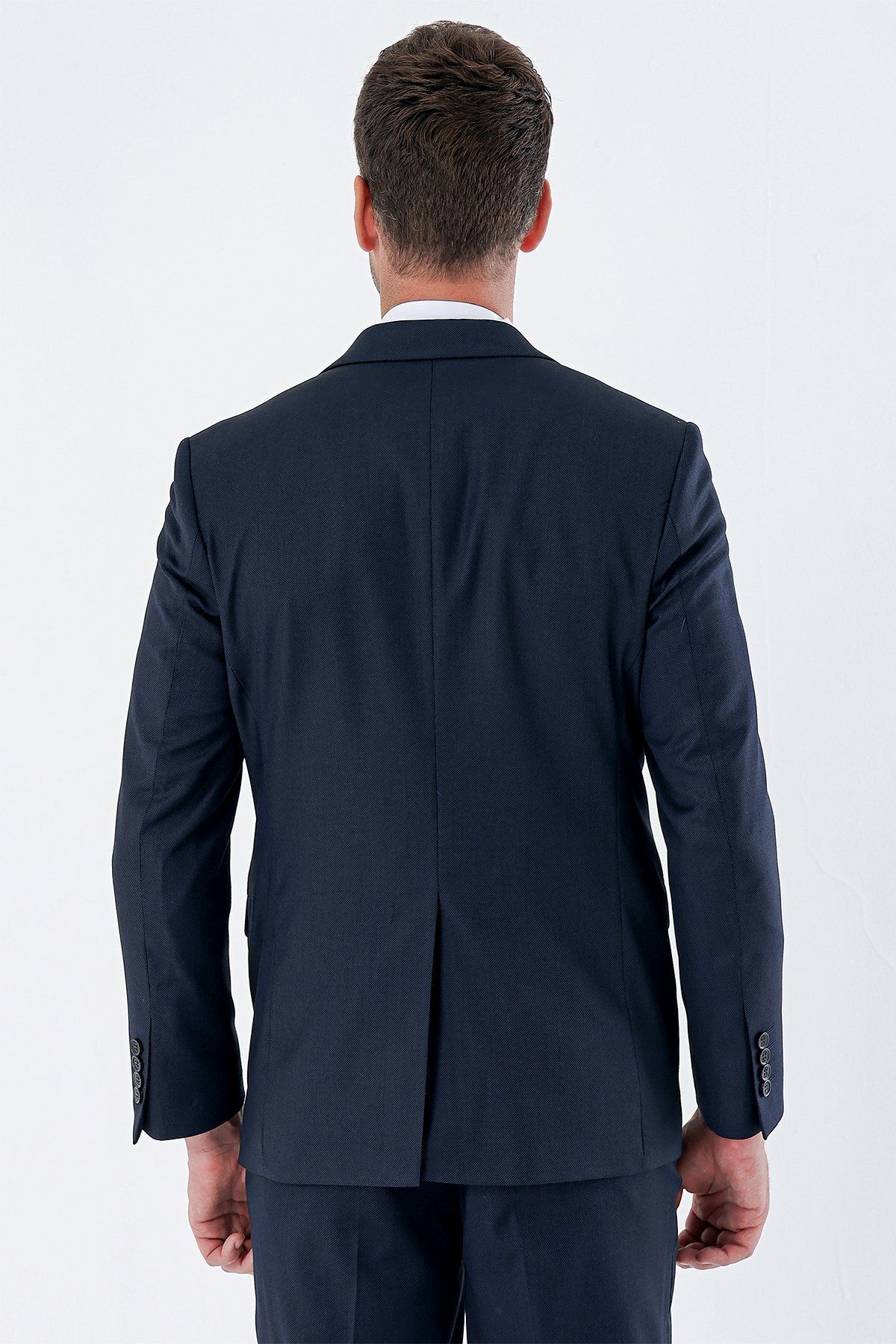 کت وشلوار مردانه NAVY BLUE GABARDIN MONO YAKA LYCRA 6 DROP COMFORT FIT CUT کلاسیک 1001235152 İmza