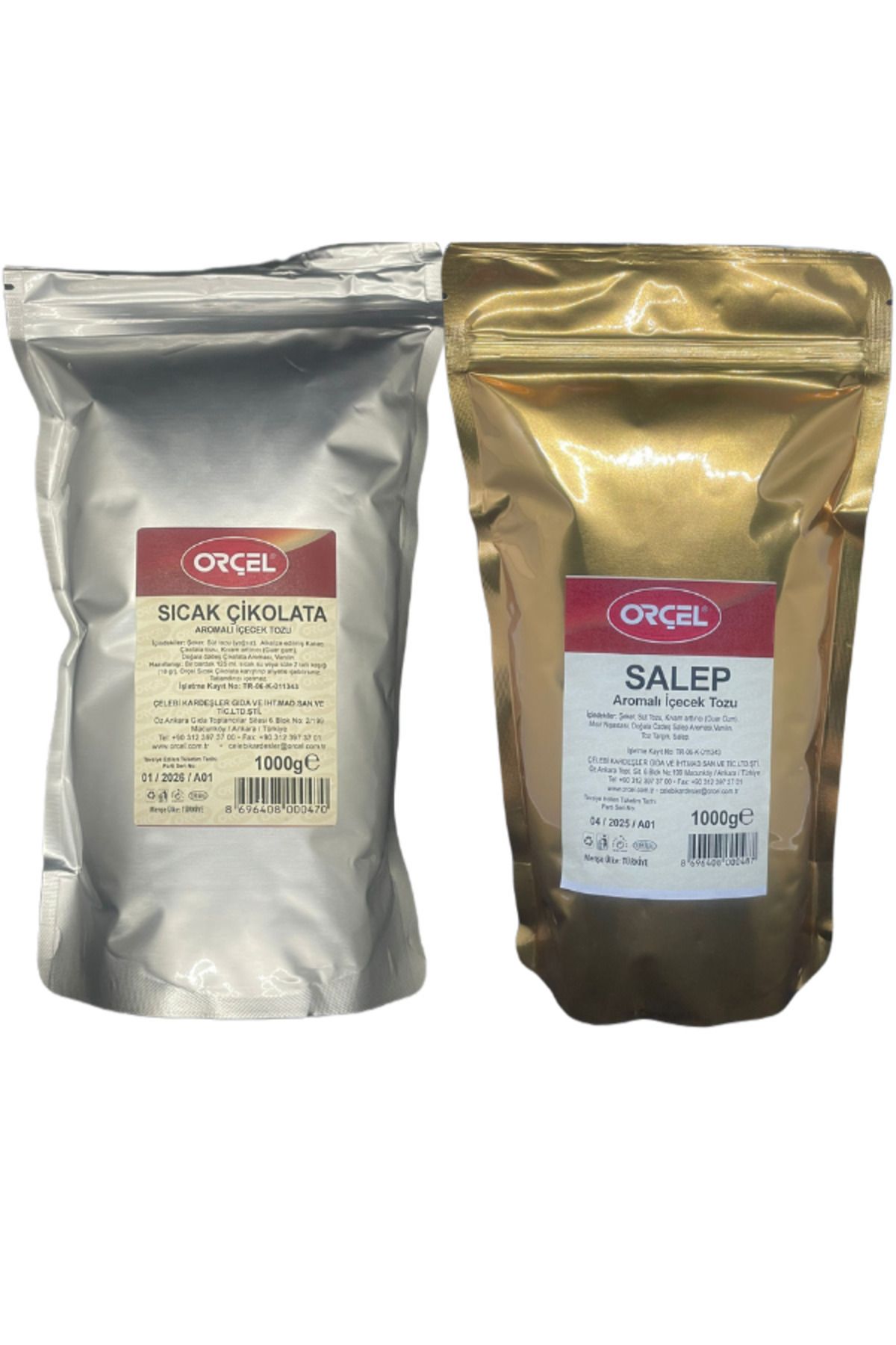 ORÇEL Sıcak Çikolata + Salep 2x1kg.