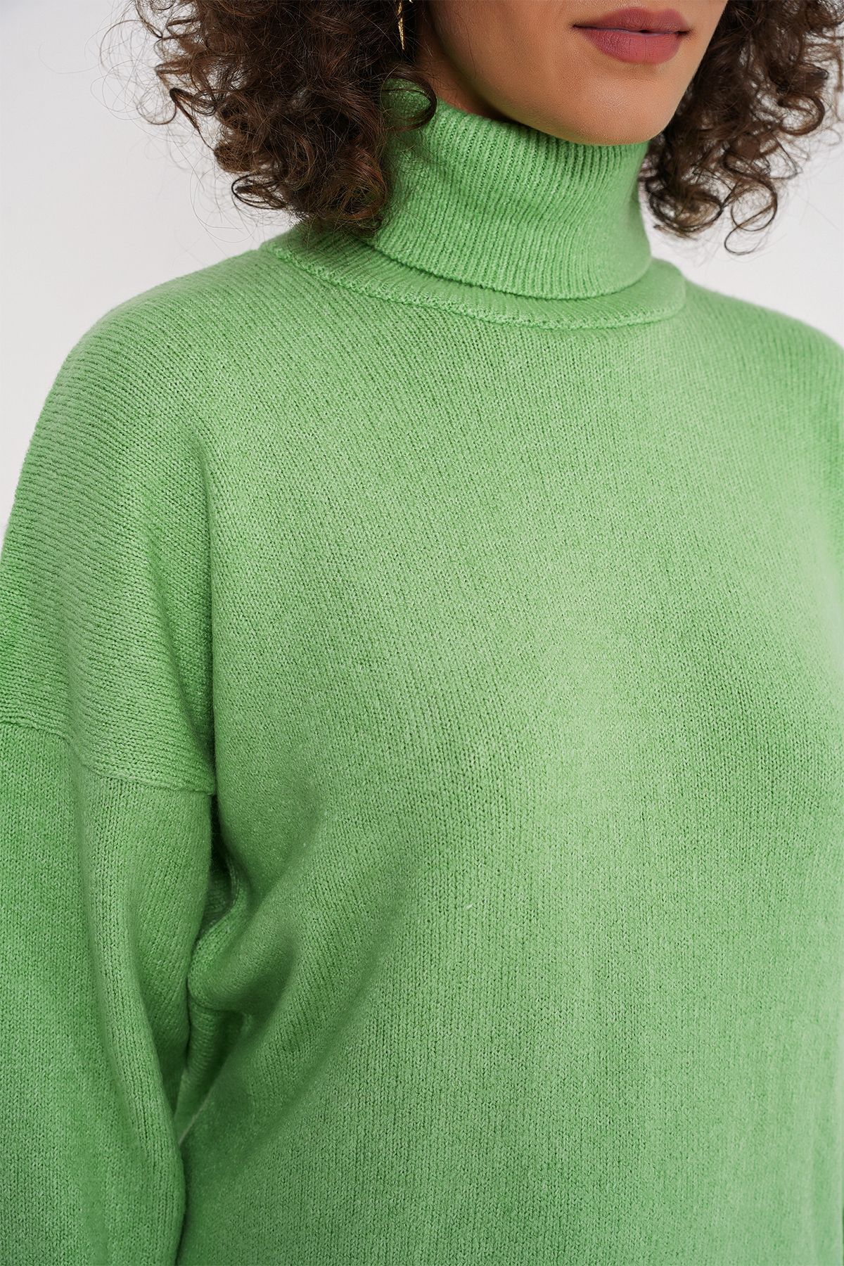 Bigdart-15891 E.Green Strickpullover- und Rock-Set 6