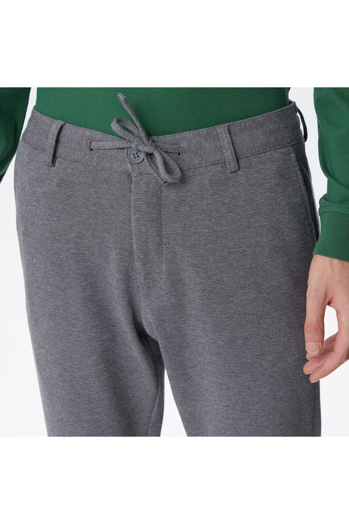 شلوار خاکستری مردانه باریک اورجینال Lacoste