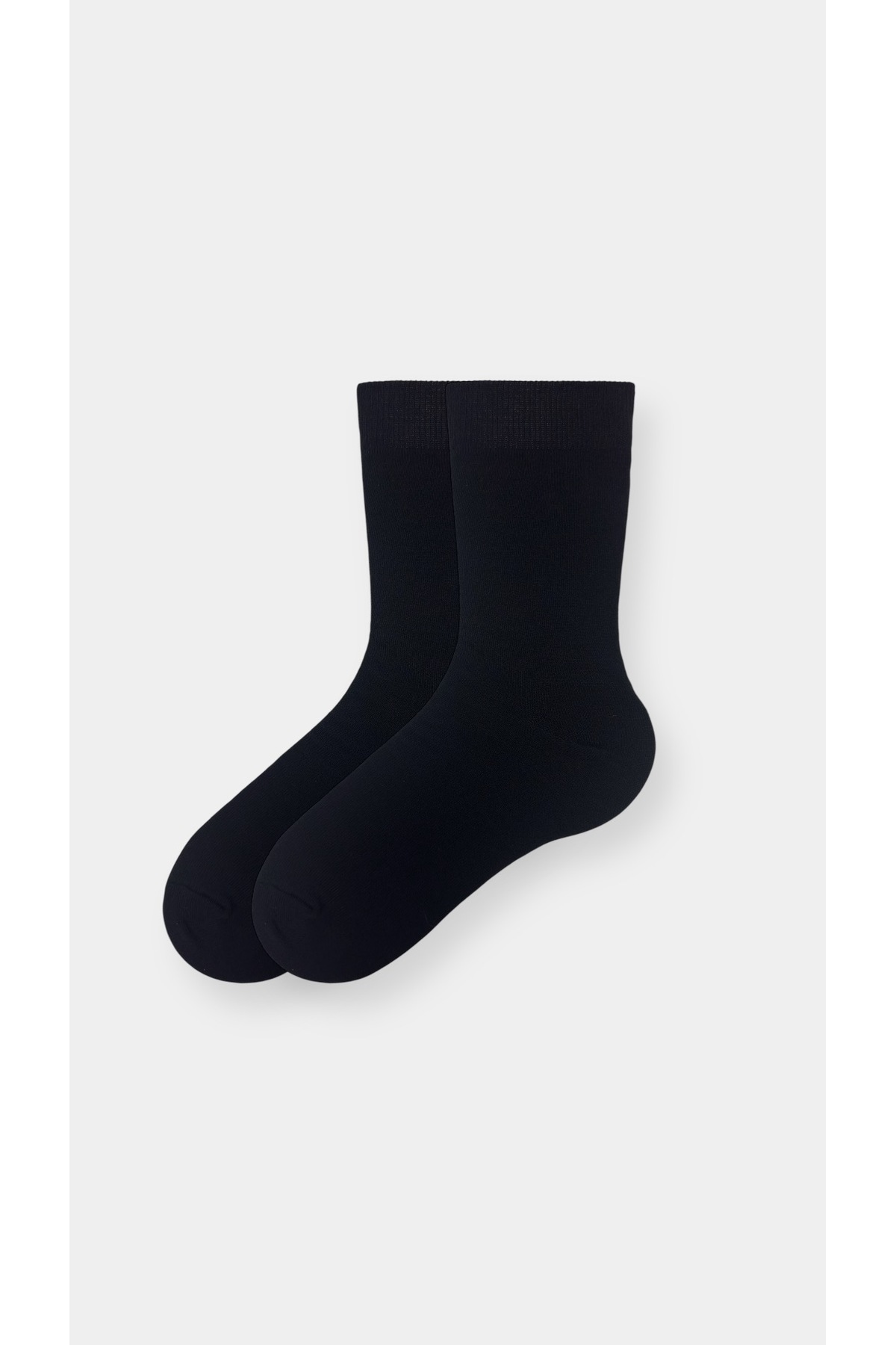 Men's 2-Pack Plain Black Socks