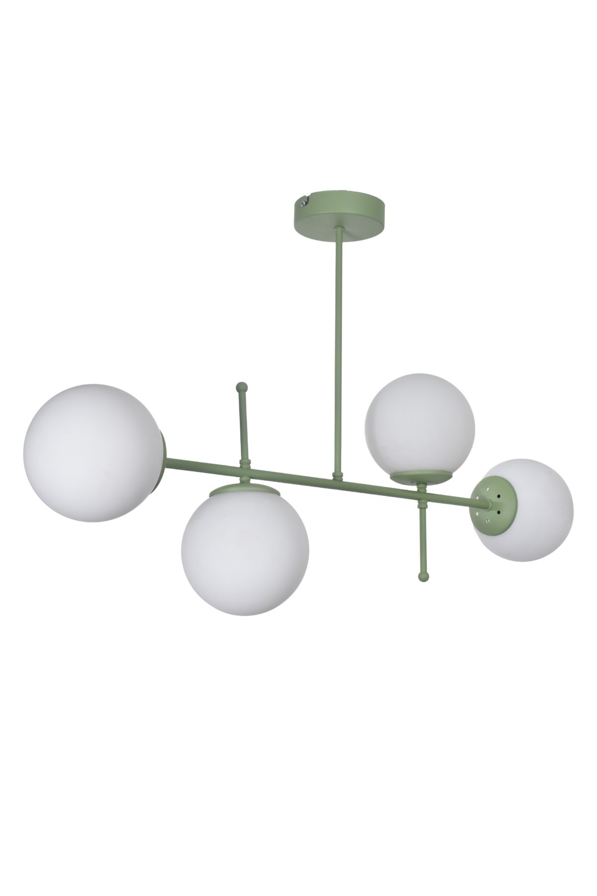 Modavize-Feris Modern Design Living Room Kitchen Bedroom Green Color White Glass 4-Piece Chandelier 4