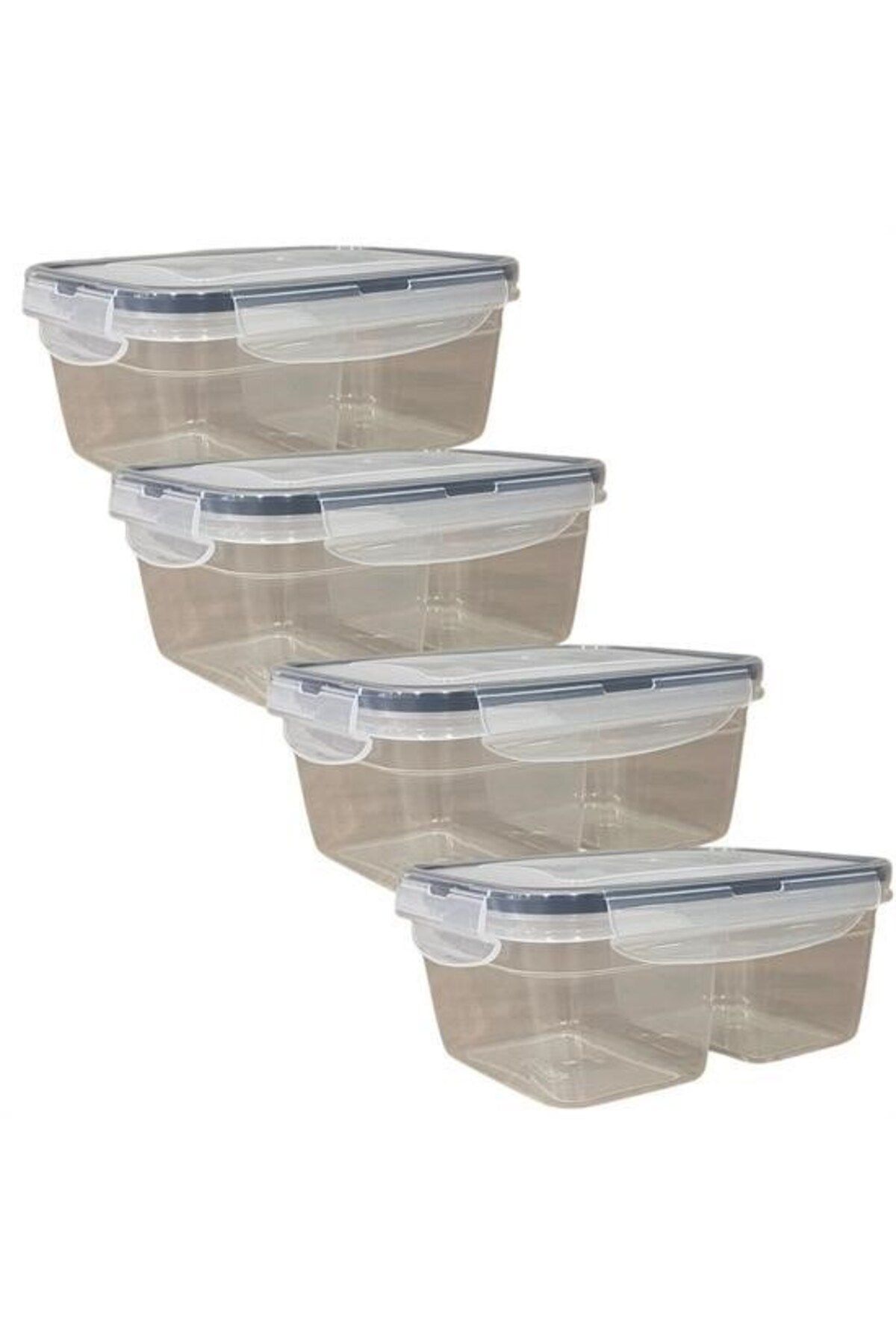 Nexora-BUFFER® 2 Compartments 0.45+0.45 Liter Food Storage Container with Lockable Lid LC-524 8