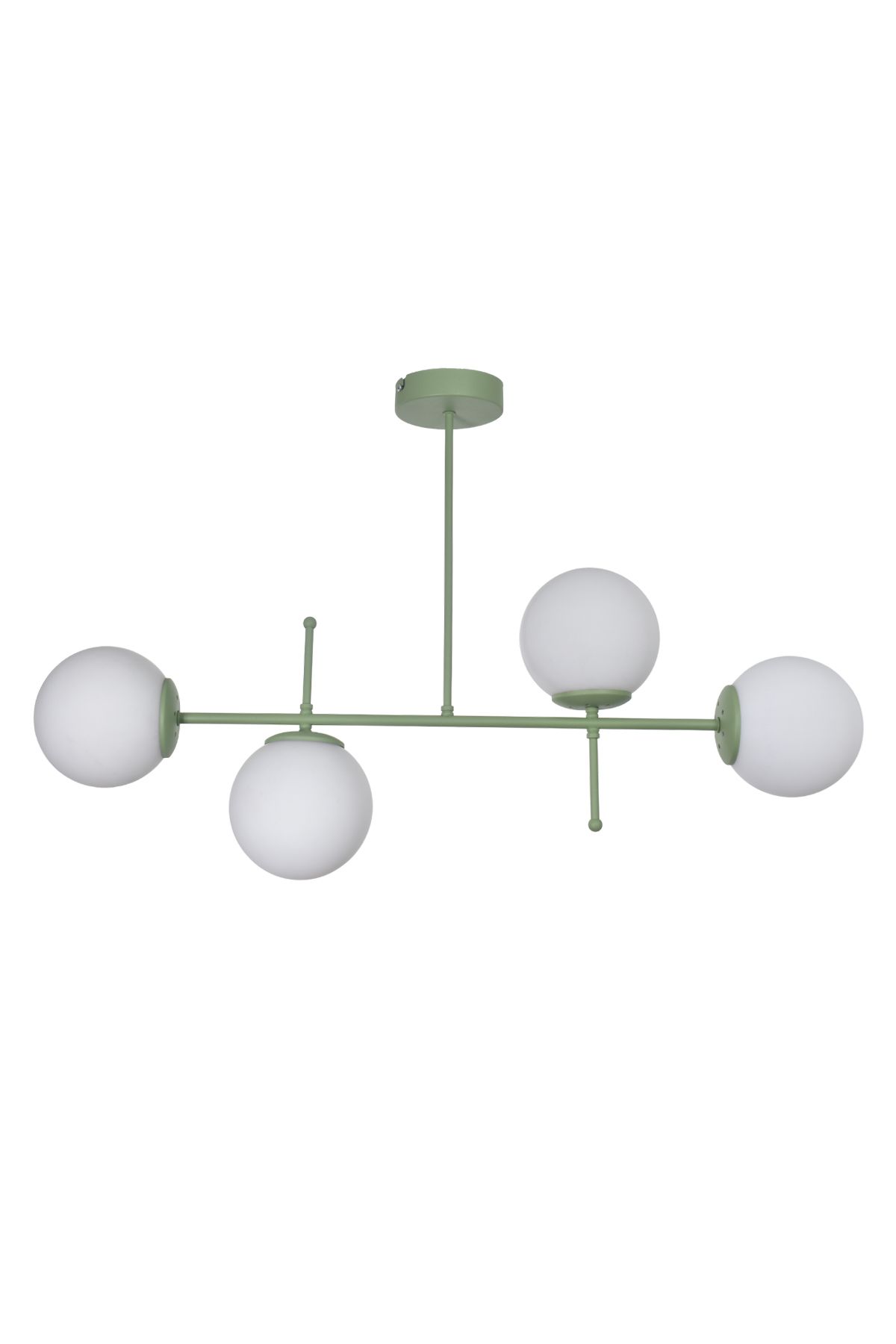 Modavize-Feris Modern Design Living Room Kitchen Bedroom Green Color White Glass 4-Piece Chandelier 3