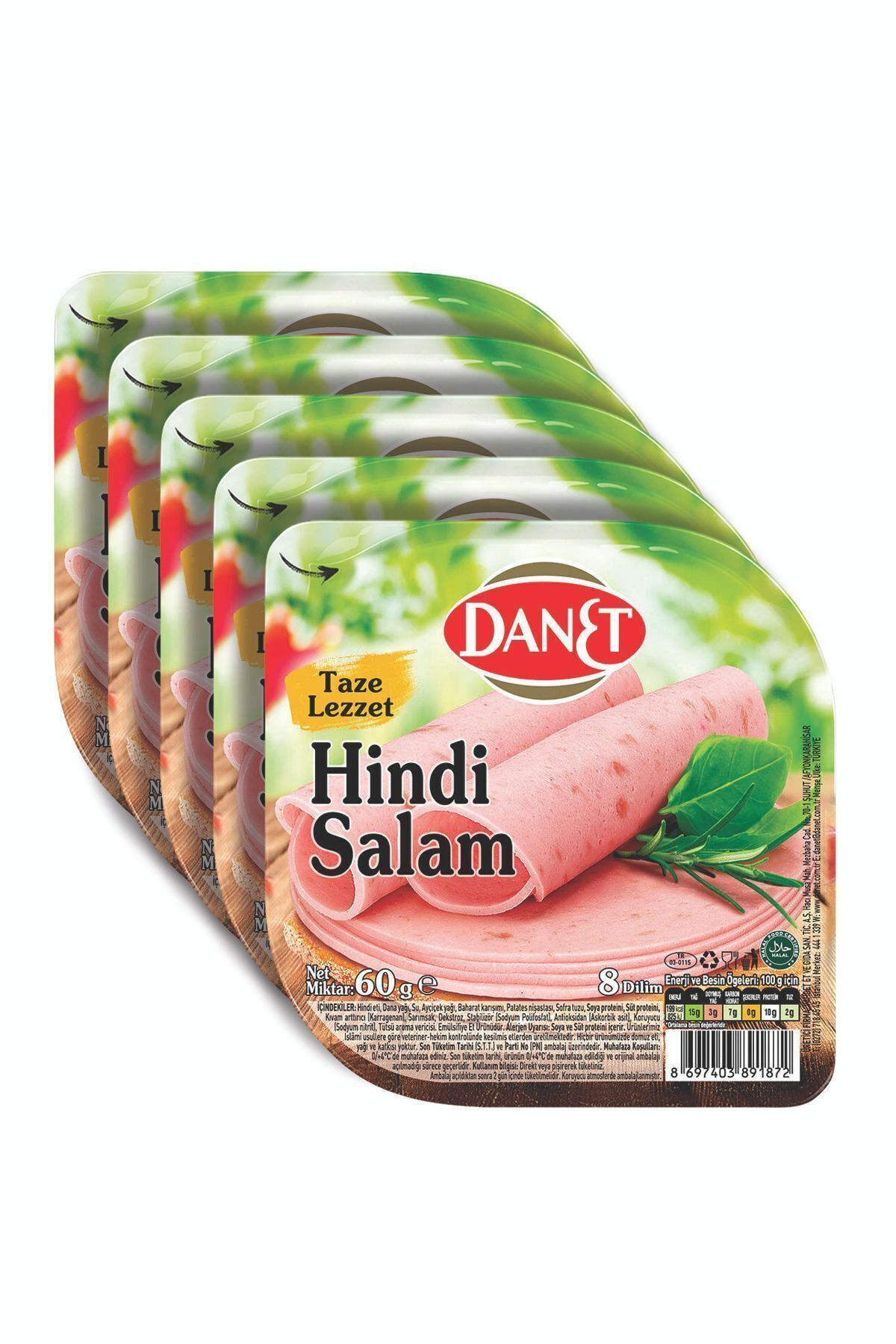 Danet Hindi Salam I Dilimli I 60 G X5