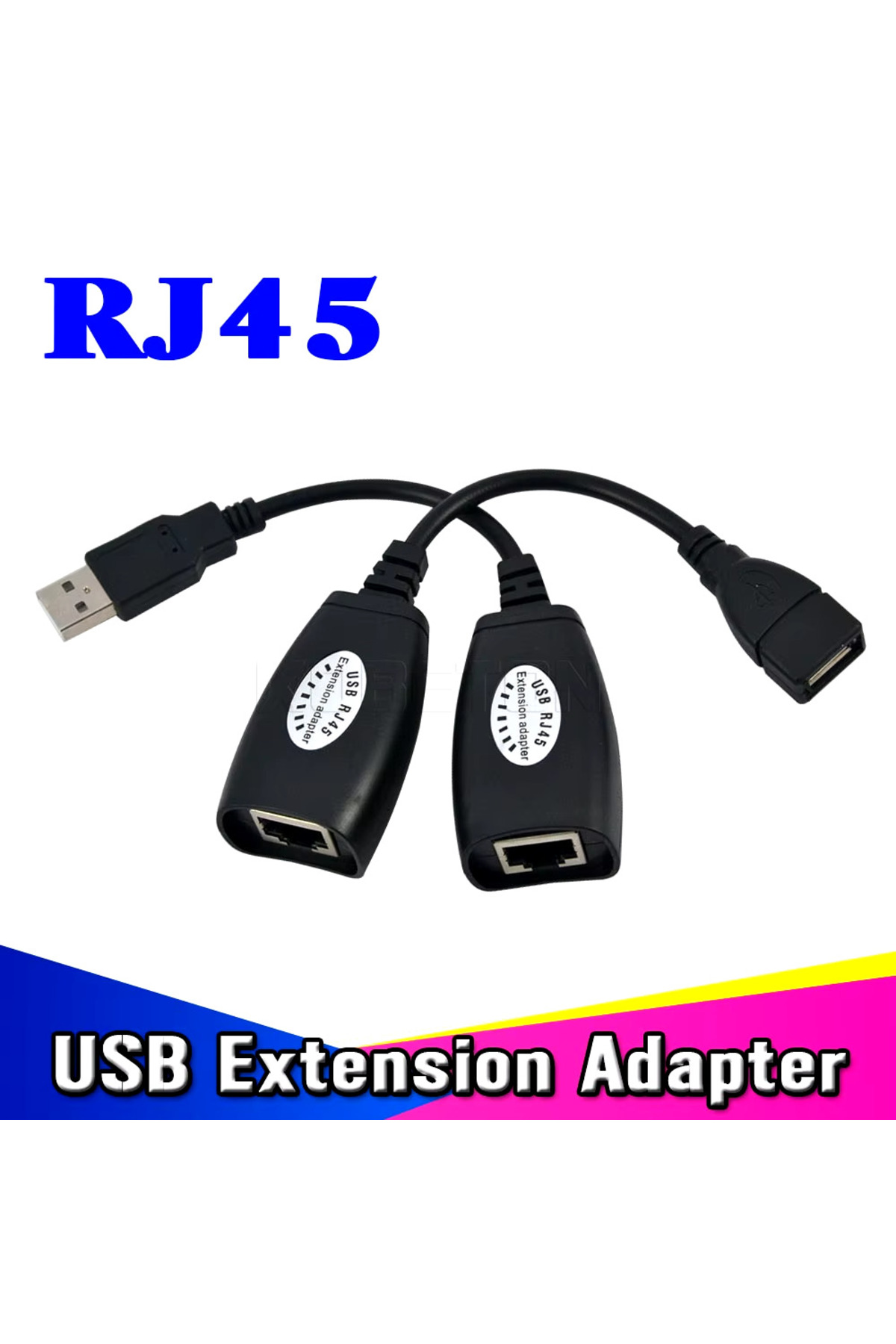 Usb Genişletici Adaptörü 45m Tek RJ45 Ethernet CAT5E 6 Usb Laptop İçin DVR Fare İçin Çevirici Cabble