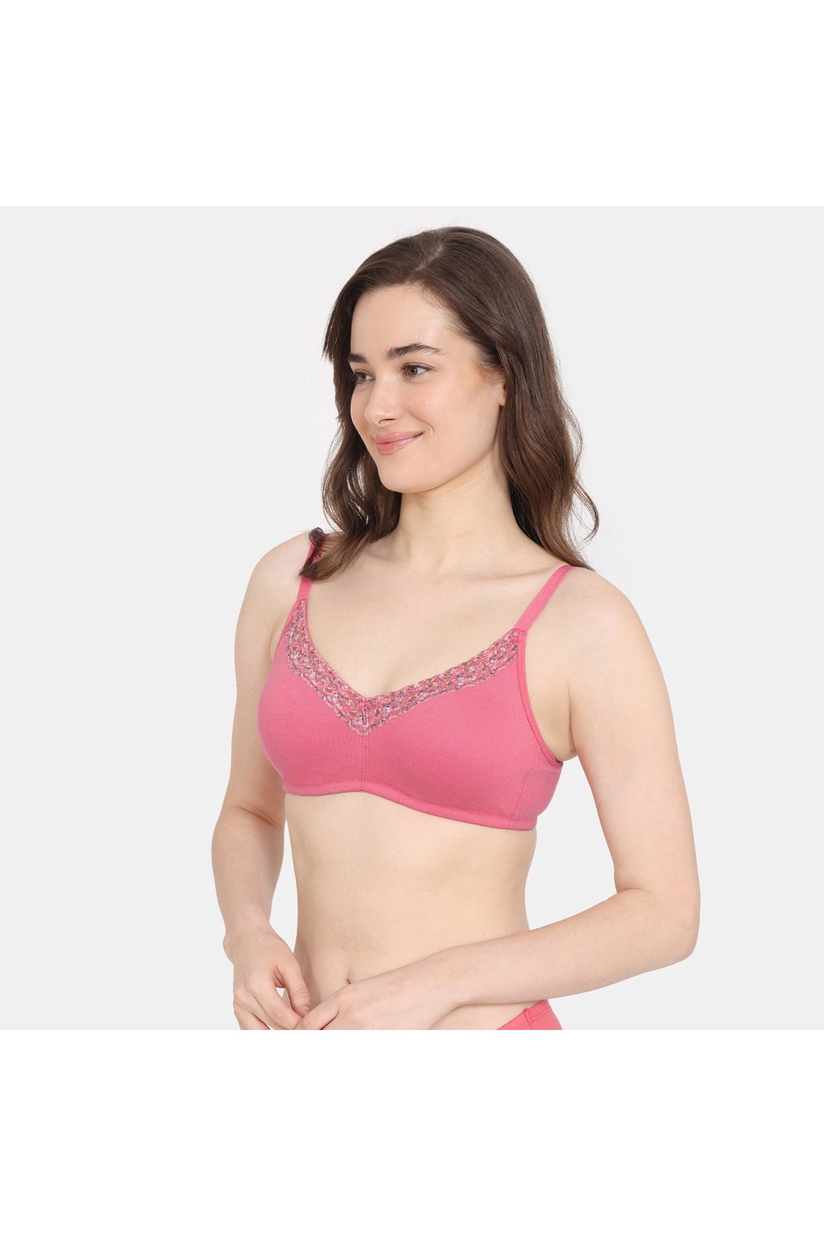 Zivame-Lace Detailed Non-Wired Non-Padded T-shirt Bra 3