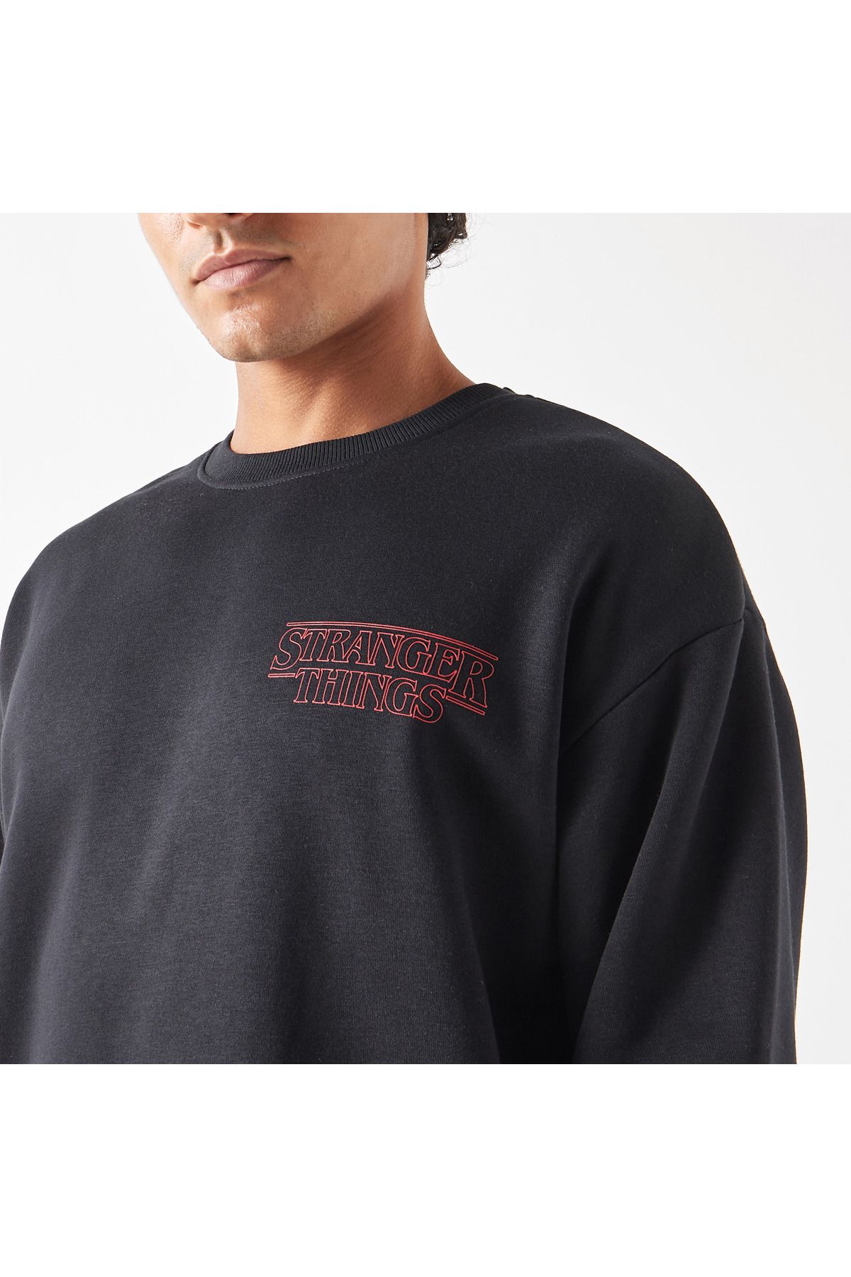 SP Characters-Stranger Things Print Sweatshirt With Long Sleeves 4