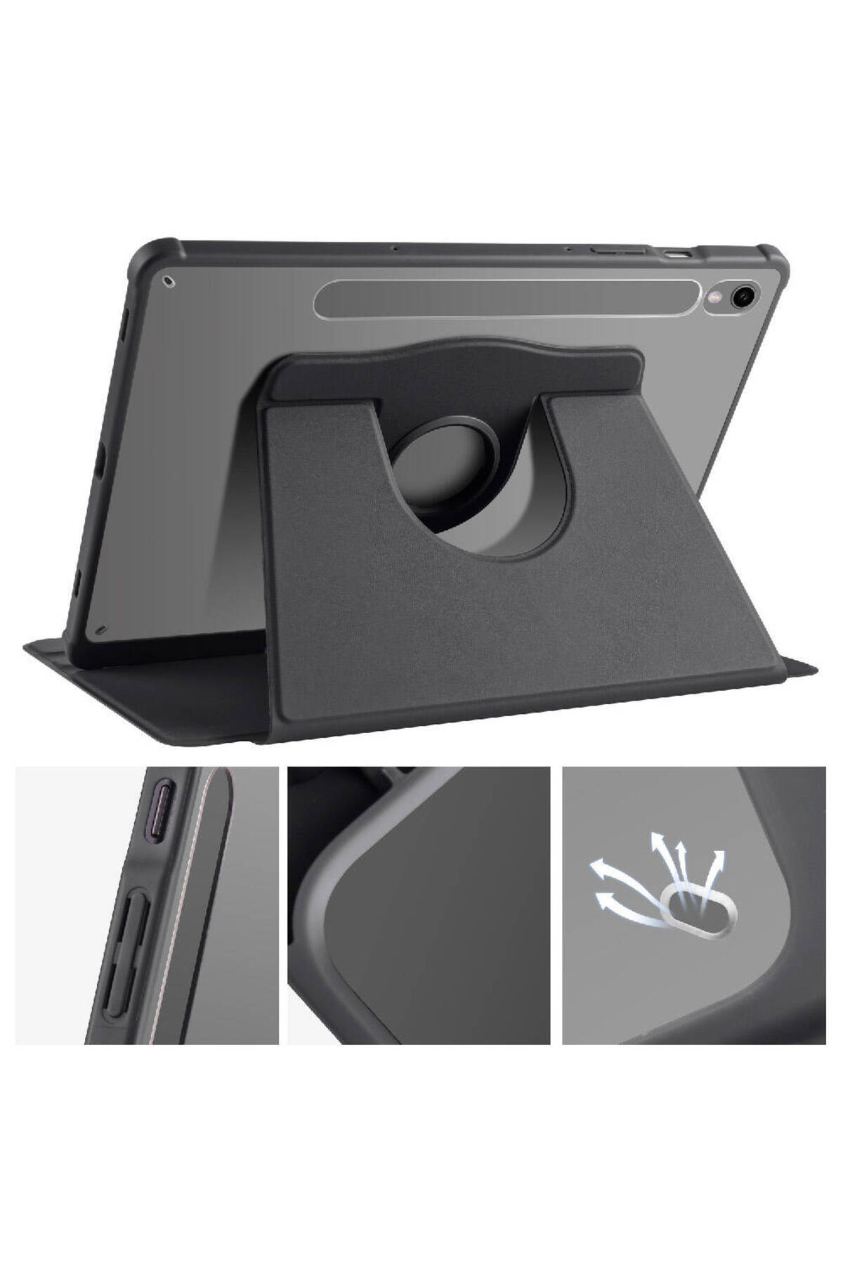 Pilanix-Samsung Galaxy Tab S10 Plus Sm-X820 - Ultra Protected, Hard Stand and Rotating Thermal 4