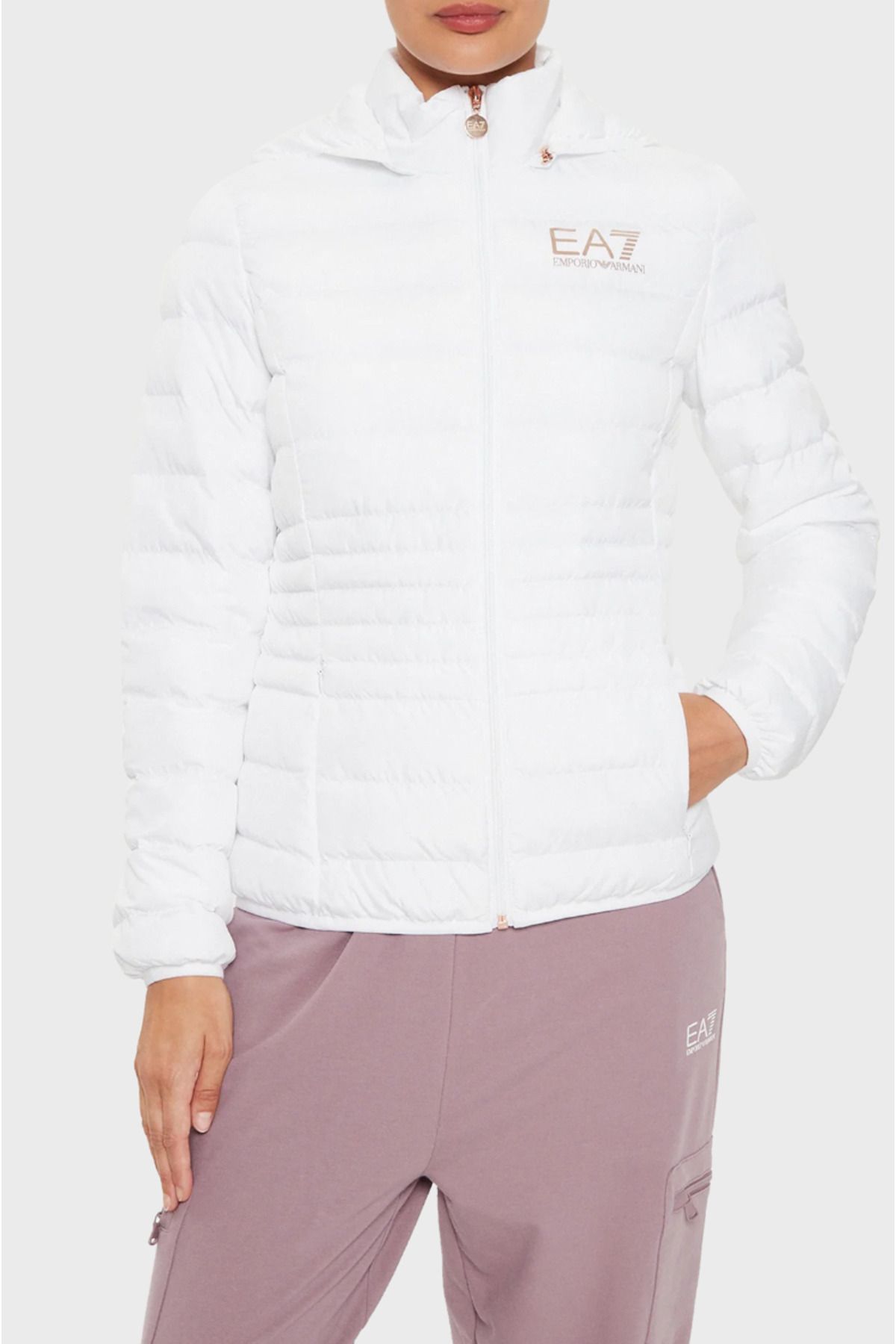 Emporio Armani-Logo-Print Puffer Jacket 1