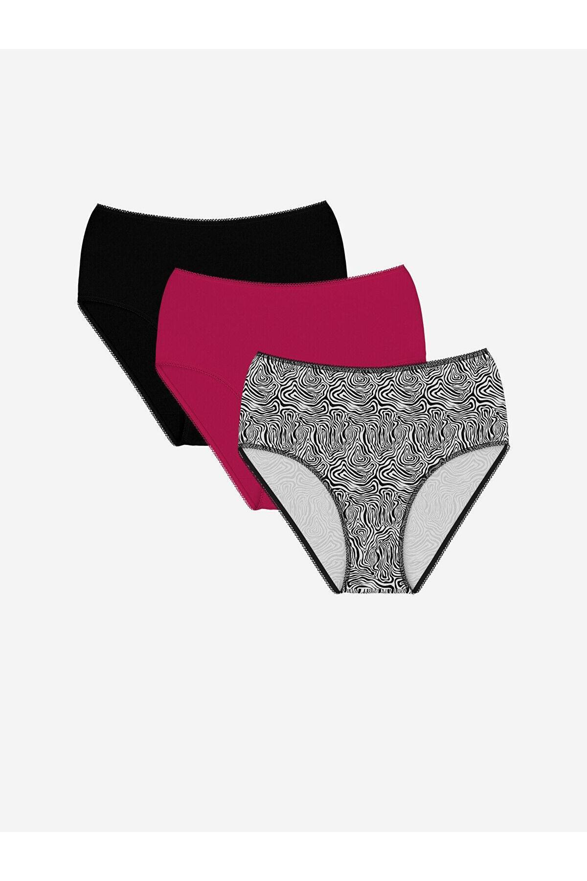 LC Waikiki Lcw Dream Printed Patterned Classic Panties 3 Pack Kobieta - S