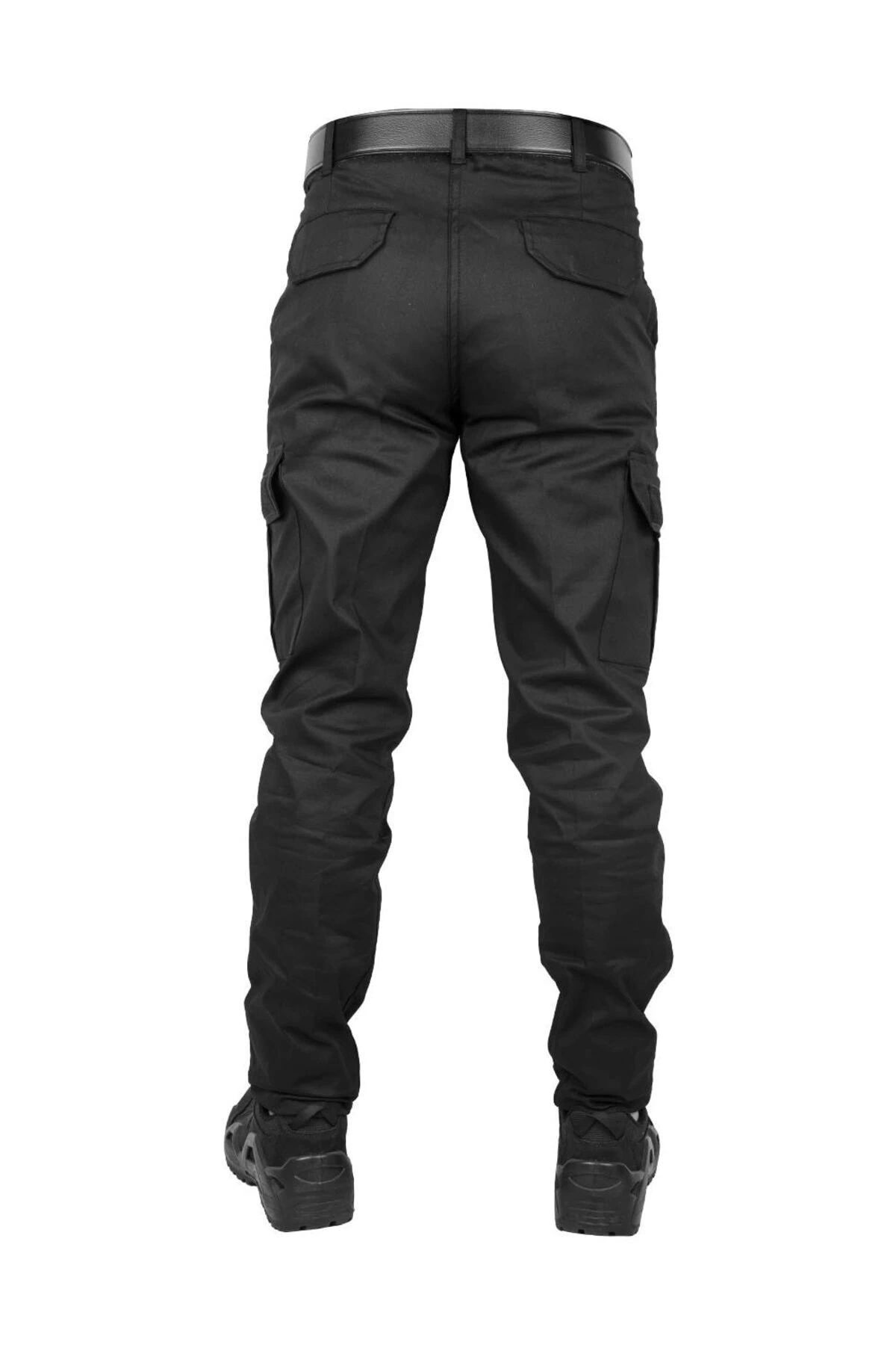 Astum Military Material Black Riot Force gabardine Lycra Cargo Pants