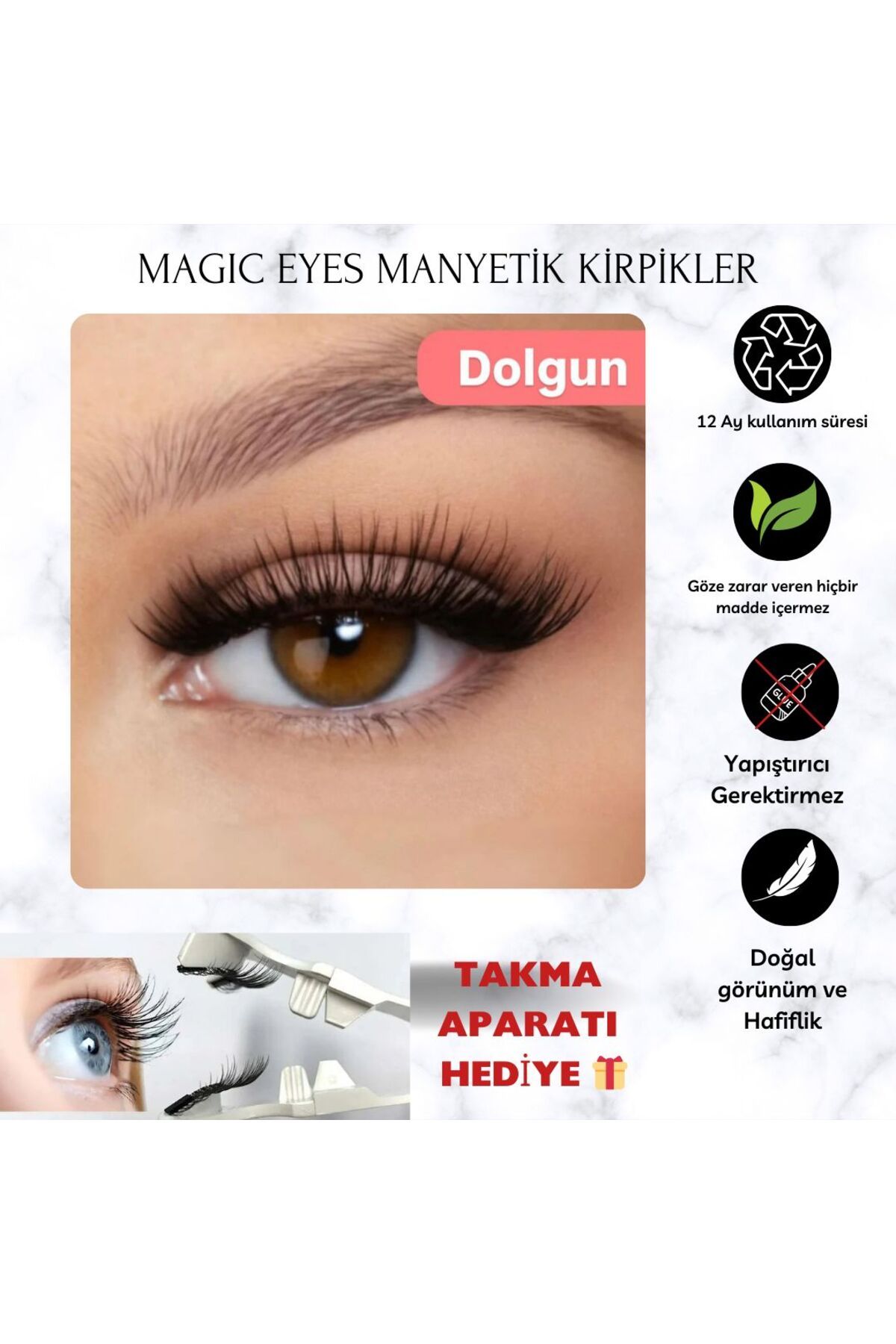 Magic Eyes Sihirli Kirpikler Takma Kirpik (DOLGUN MODEL)