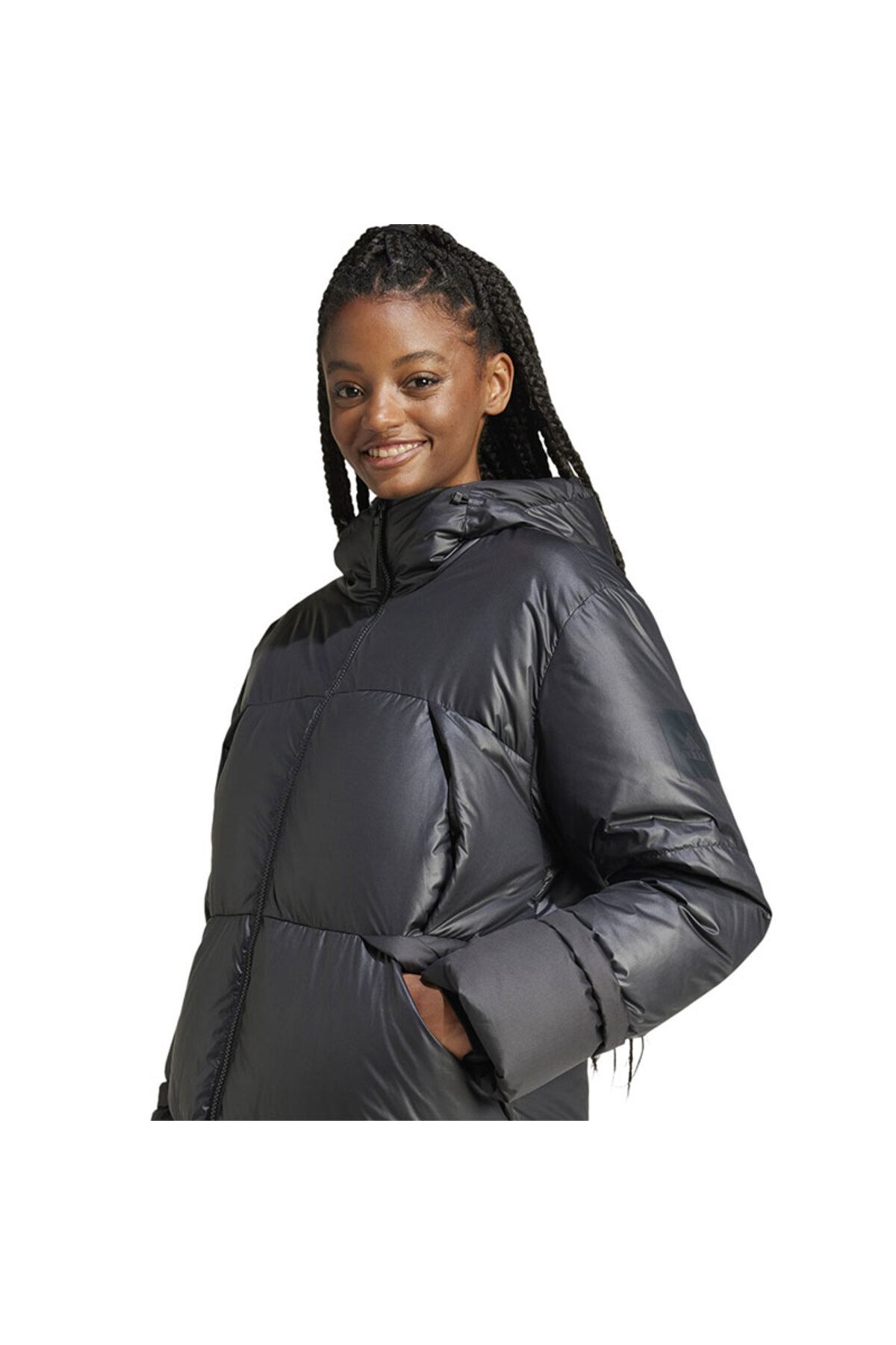 adidas-W Big Baffle C - Women's Black Coat Iv9770 6