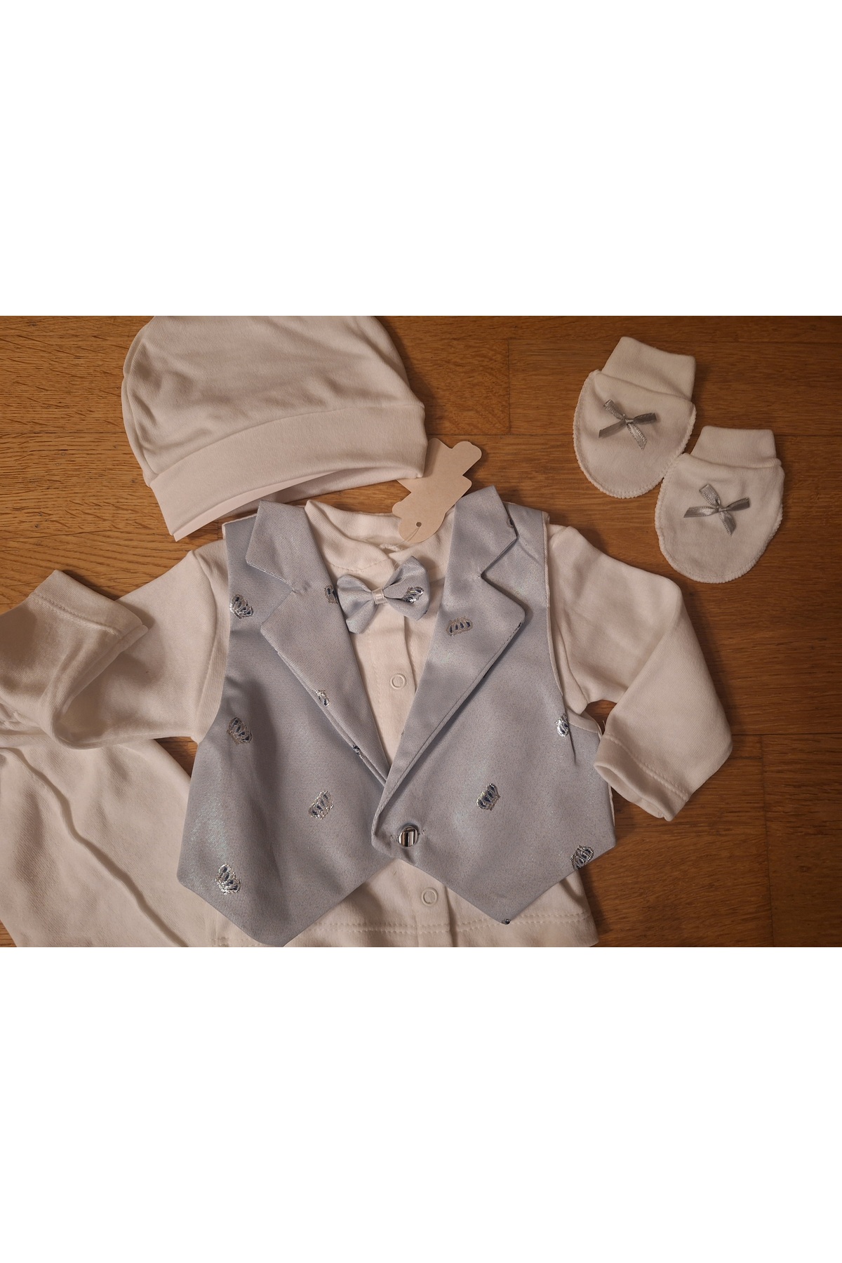 biyan collection Erkek Bebek Yelekli Özel Gün Mevlüt Sünnet Takımı Hastane Çıkışı Mevlütlük Bayramlık Doğum Hediyesi fotoğrafı 6 (önizleme)