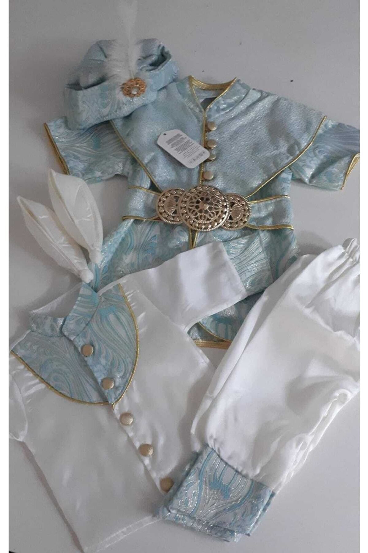 biyan collection Erkek Bebek Mevlütlük Şehzade Sünnetlik Mevlüt Sünnet Kıyafeti Erkek Çocuk Hediye Bebek Hediyelik fotoğrafı 3 (önizleme)