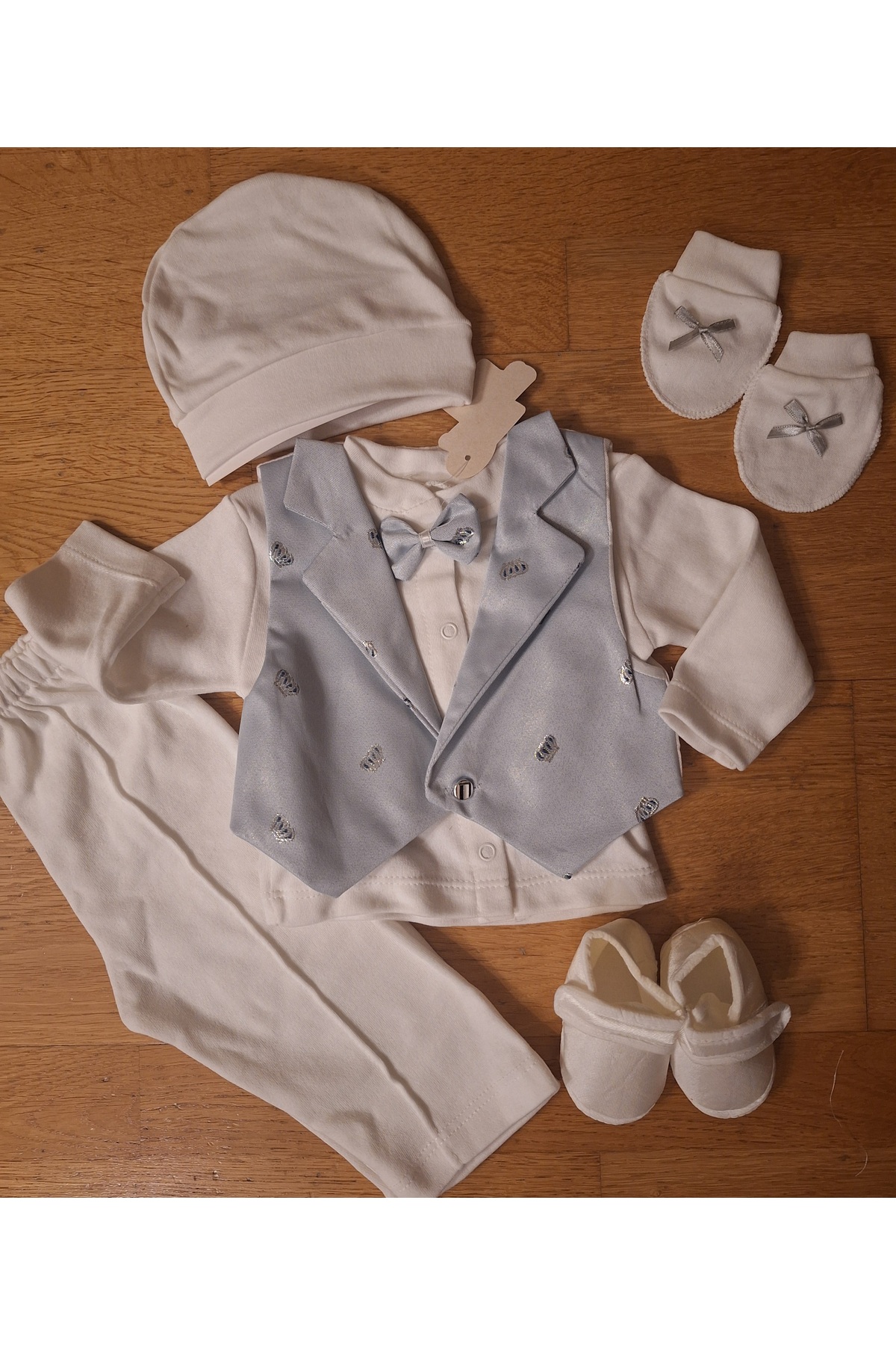 biyan collection Erkek Bebek Yelekli Özel Gün Mevlüt Sünnet Takımı Hastane Çıkışı Mevlütlük Bayramlık Doğum Hediyesi fotoğrafı 5 (önizleme)