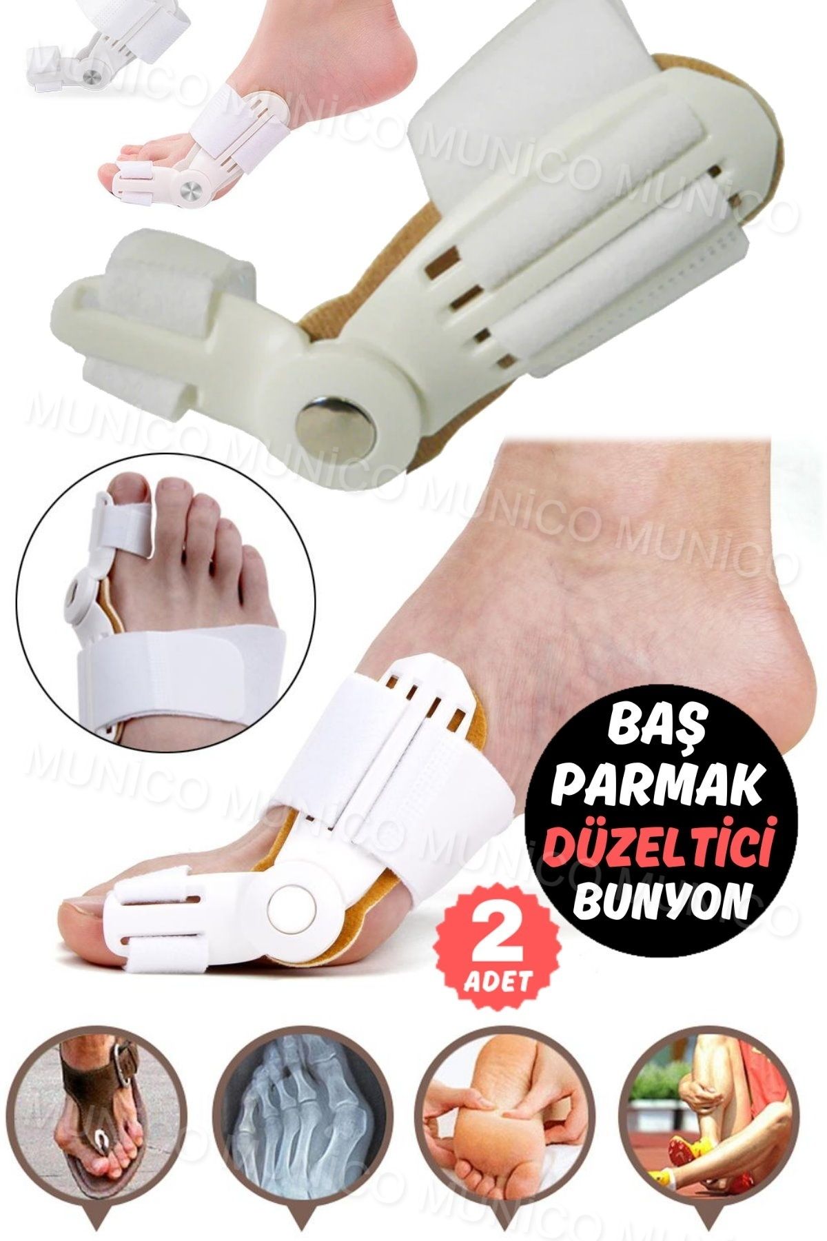 Munico Büyük Ayak Düzeltici Atel: Halluks Valgus ve Bunyonlar İçin Etkili Çözüm Ayak Bakımında Devrim Atel