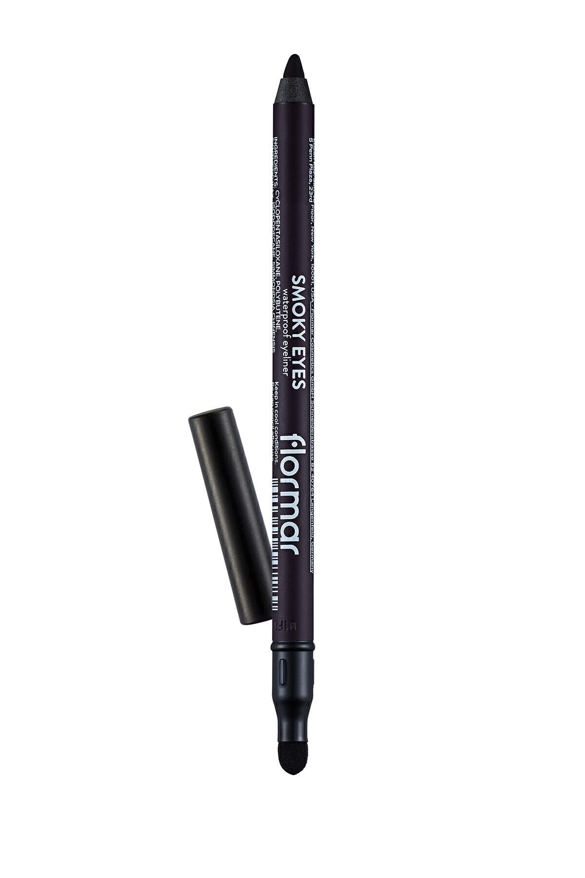 Flormar Olağanüstü Formülü ve Benzersiz Dokusu İle Kalıcı Çift Uçlu Eyeliner & Jel Göz Kalemi-001 Black