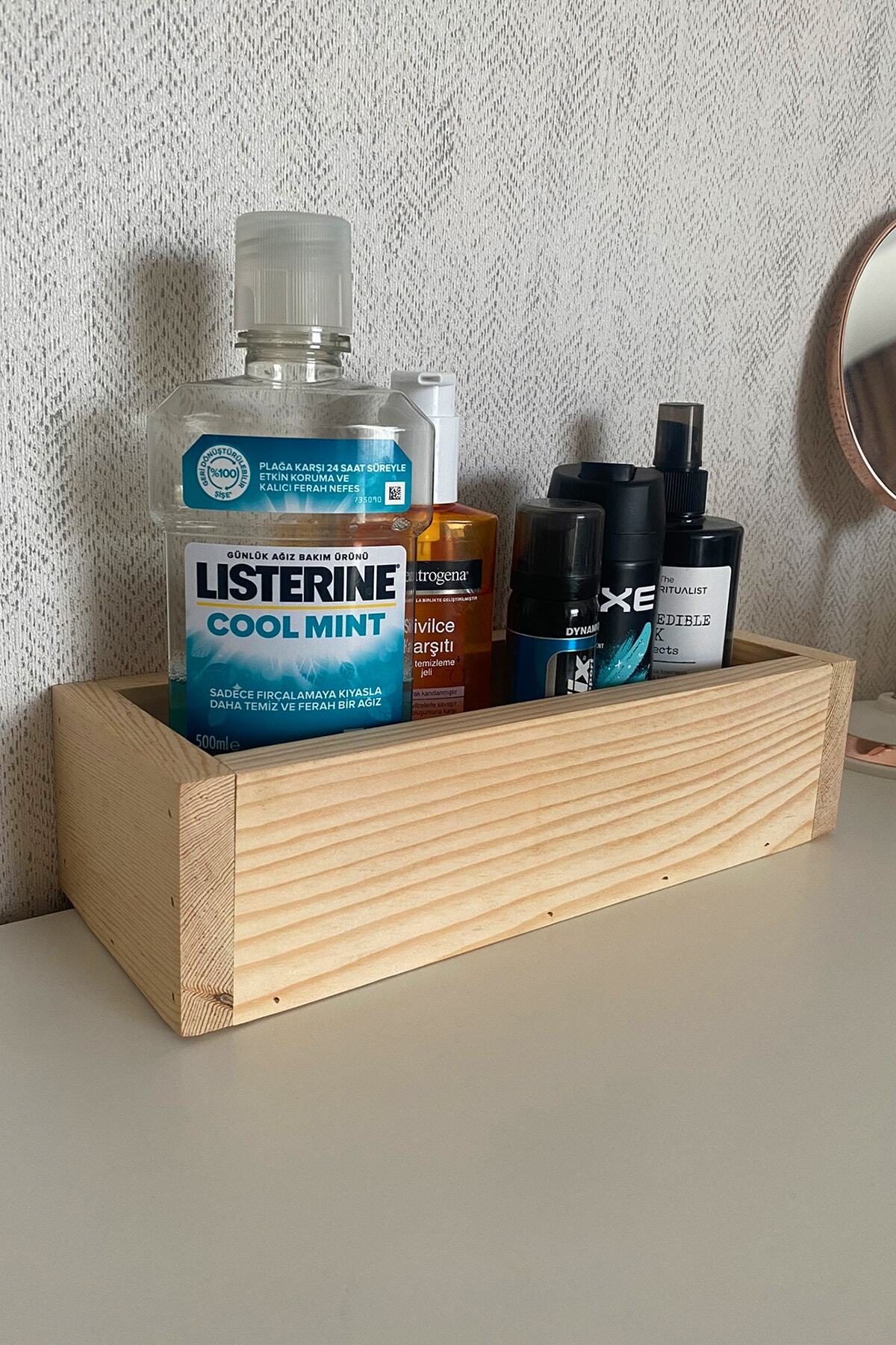 Dekoratif Mutfak, Banyo Organizer Sunumluk (Yükseklik 8 cm X Uzunluk 75 cm X Genişlik 10 cm)