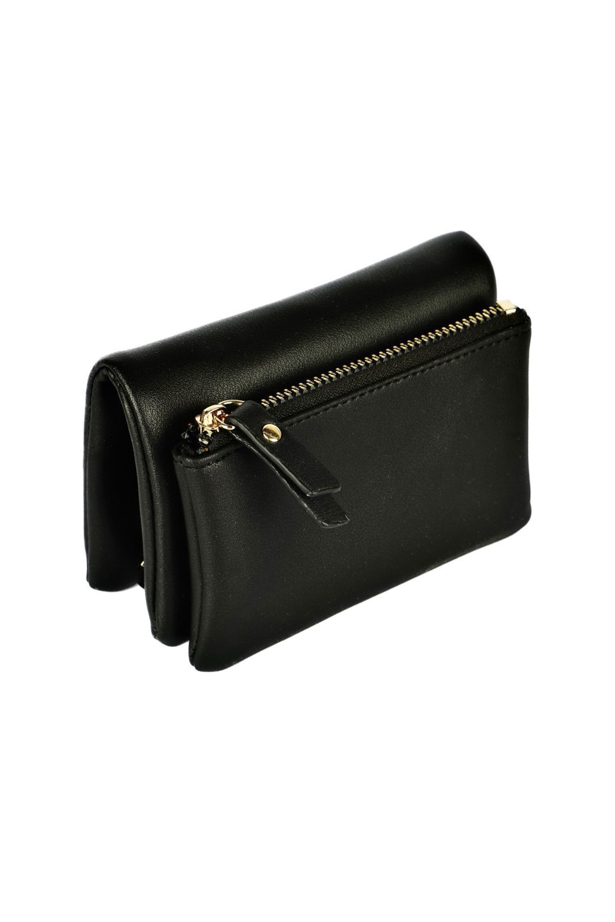 CüzCan-Soft Soft Leather Black Polite Women's Wallet - Small Design 2