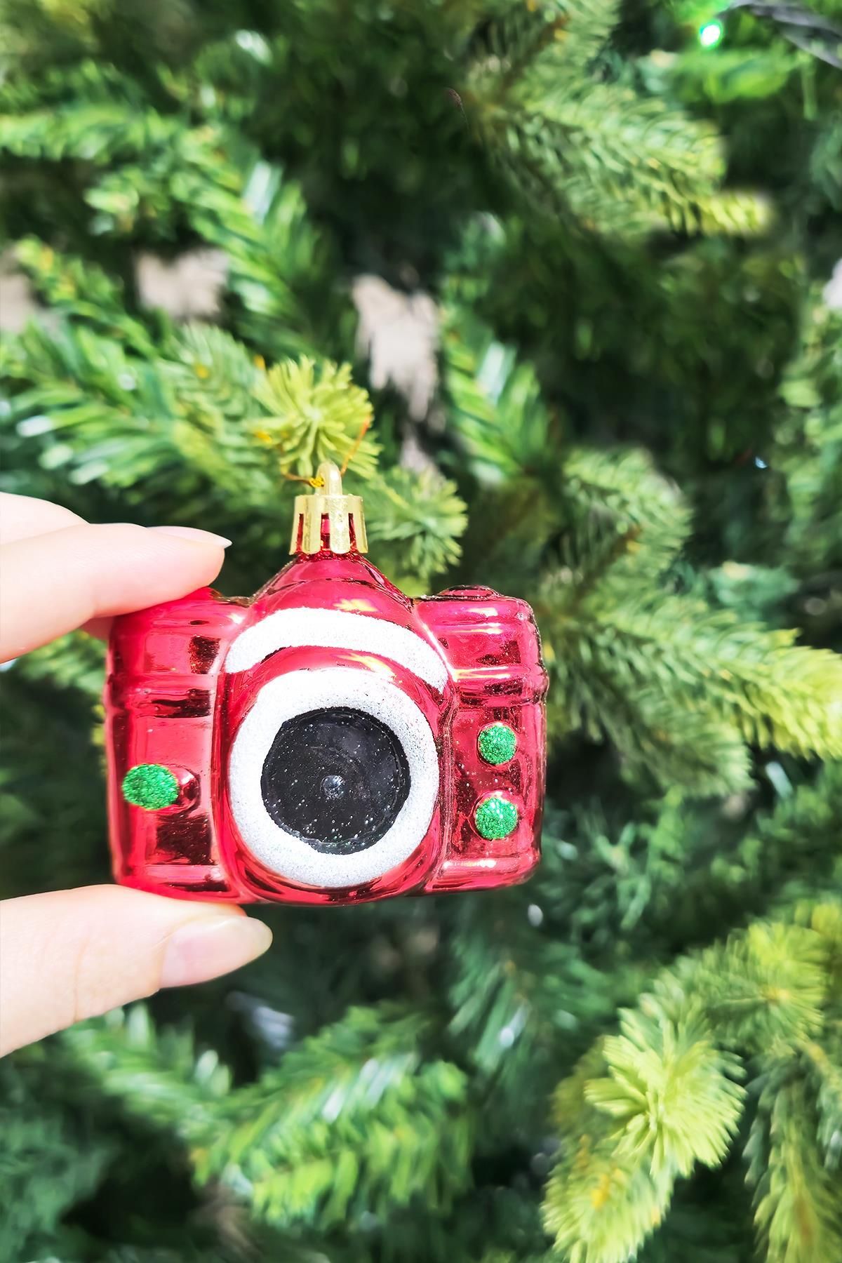 PEKSHOP-New Year's Shaped Camera - Luxury Pine Tree Decoration Single 5