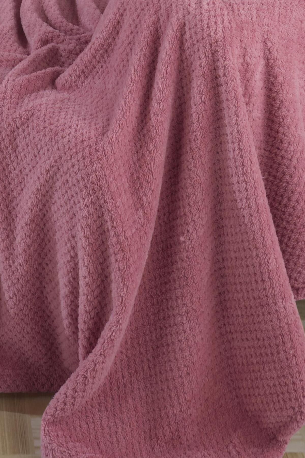 LADYNİL-Husă de canapea Wellsoft 180x300 - cu brațe care acoperă și pătură TV, 2 bucăți 45x45 pernă Dusty Rose 2